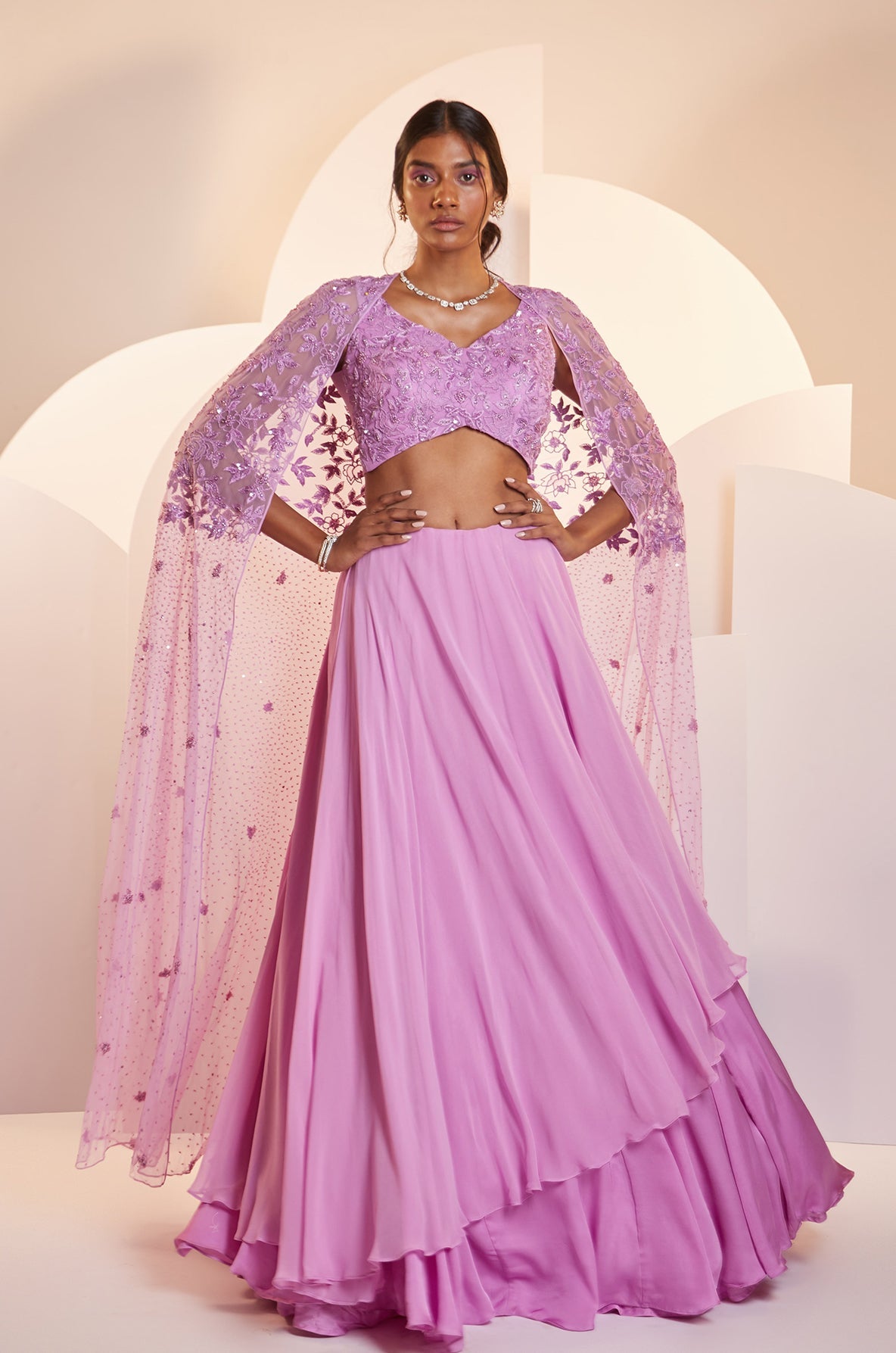Eve – purple net lehenga, bisouNYC