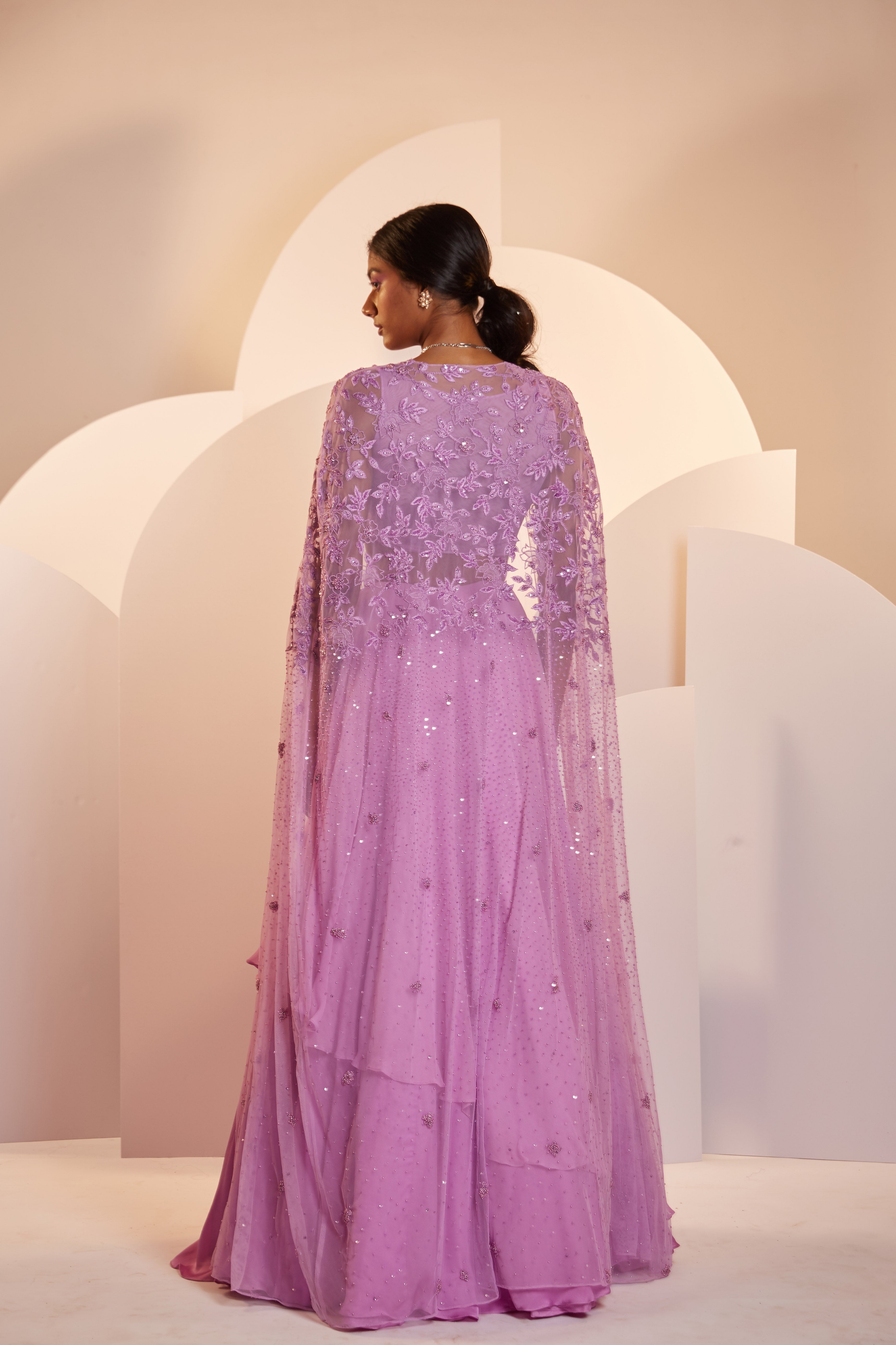 Eve – purple net lehenga, bisouNYC