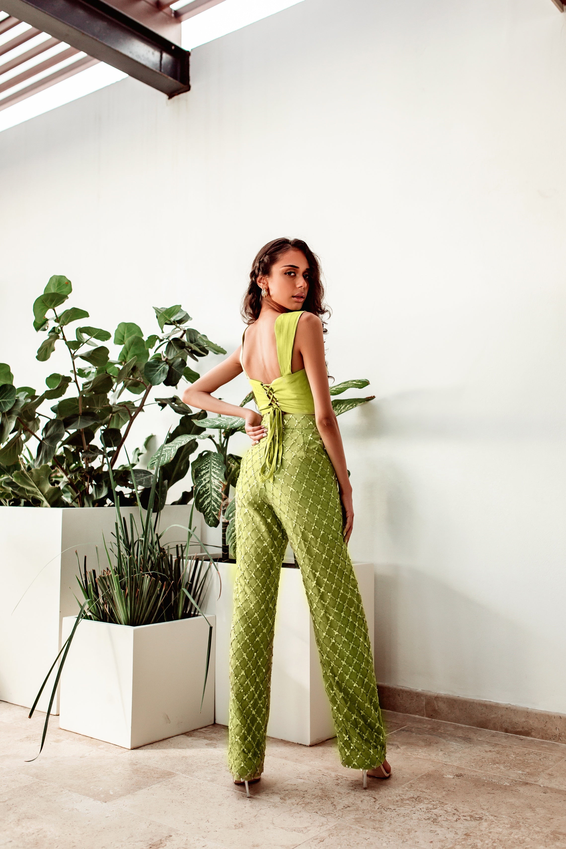Fiji – green net outfit, bisouNYC