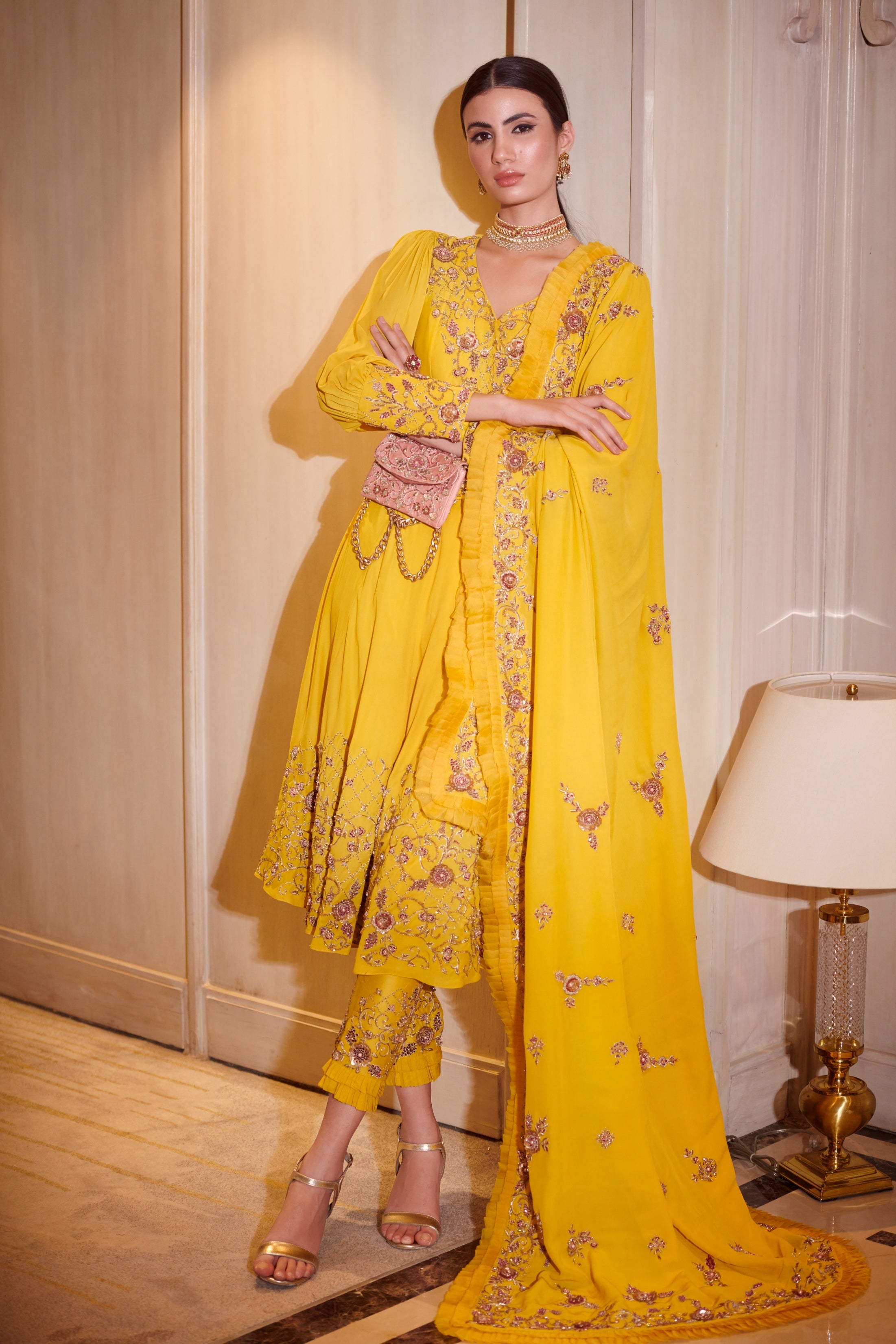 Gauri – georgette suit, bisouNYC