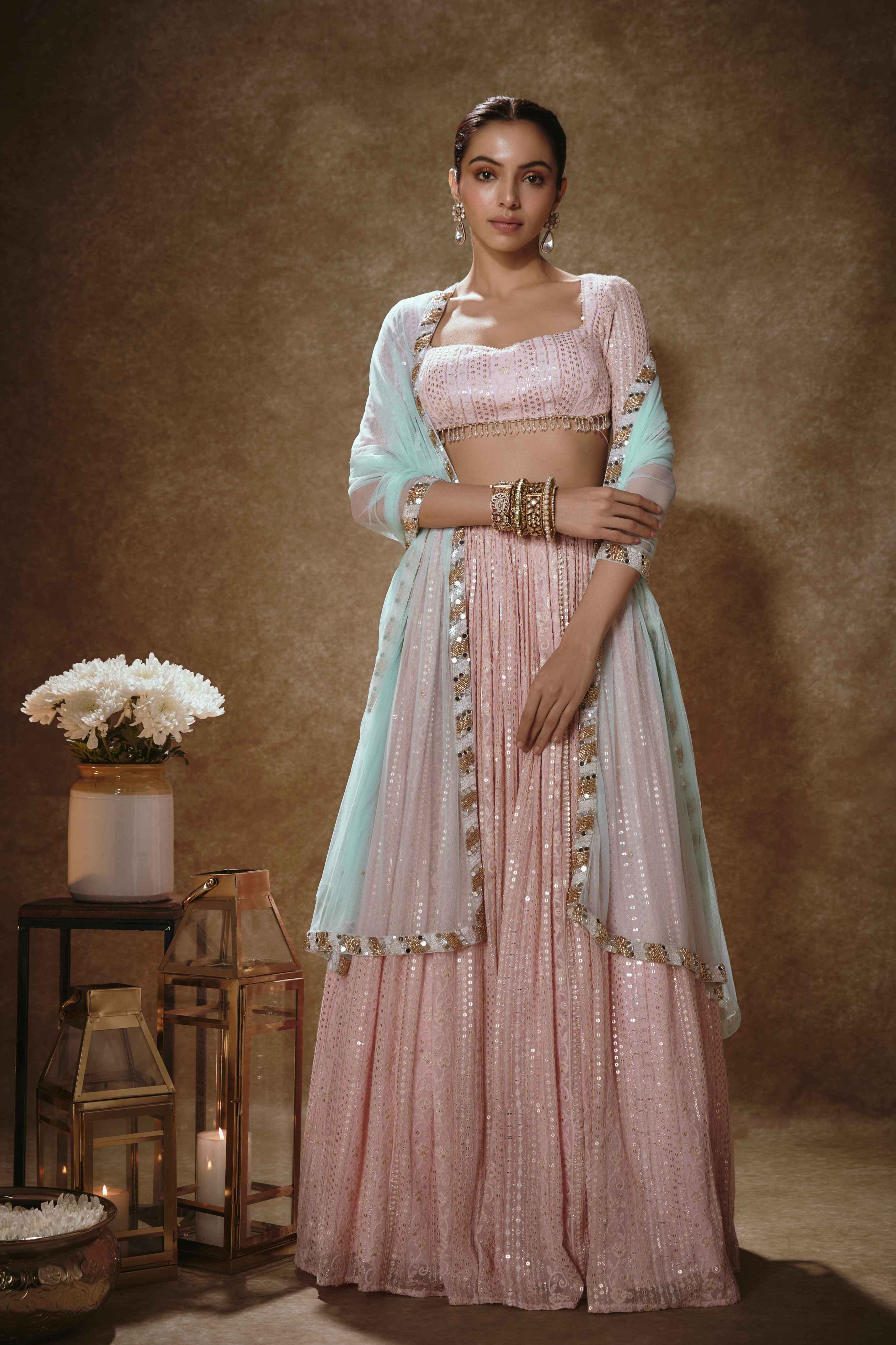 Gul – pink lehenga, bisouNYC
