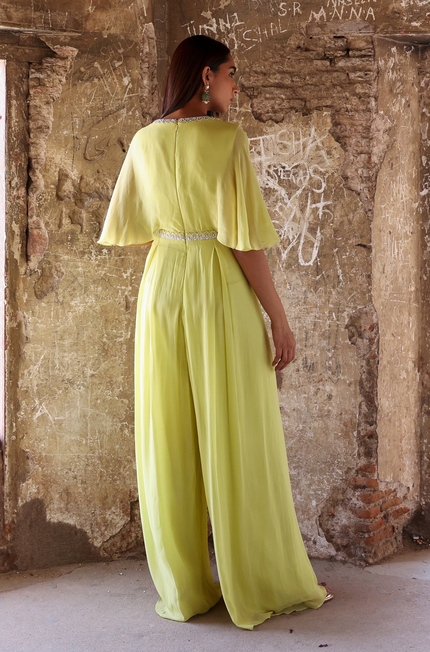 Hailey – green organza suit, bisouNYC