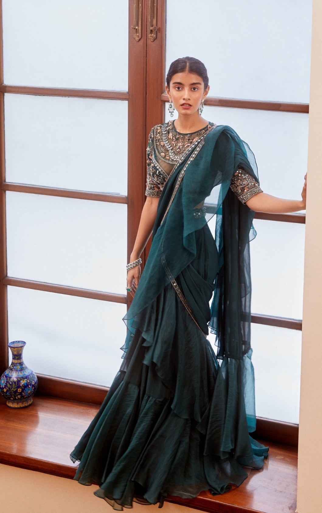 Hetal – teal lehenga, bisouNYC