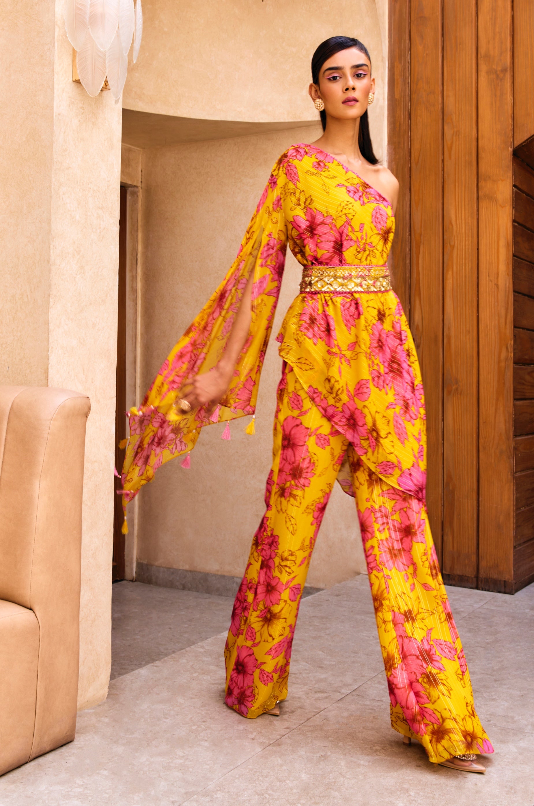 Hetal – pink georgette suit, bisouNYC