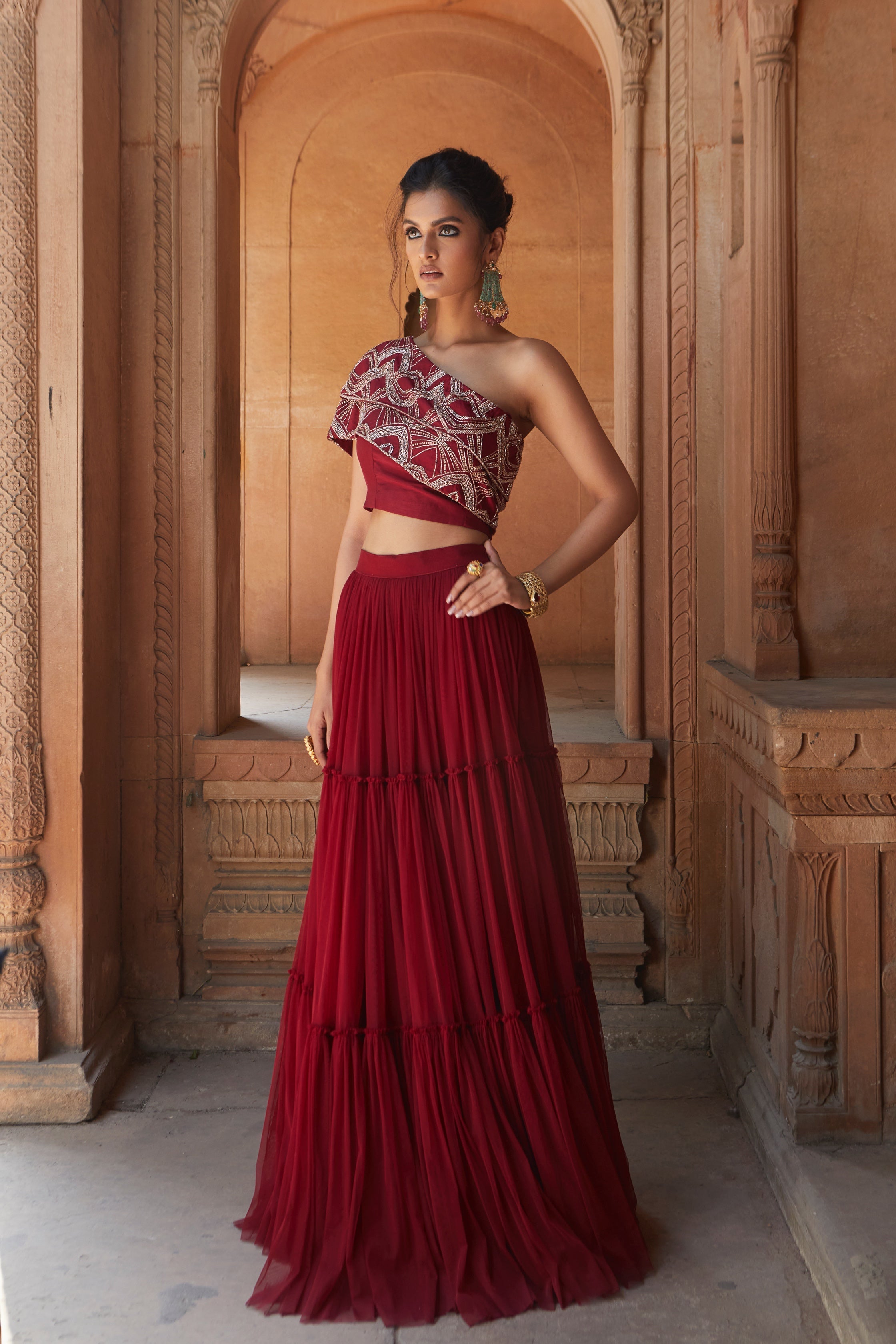 Huda – net lehenga, bisouNYC