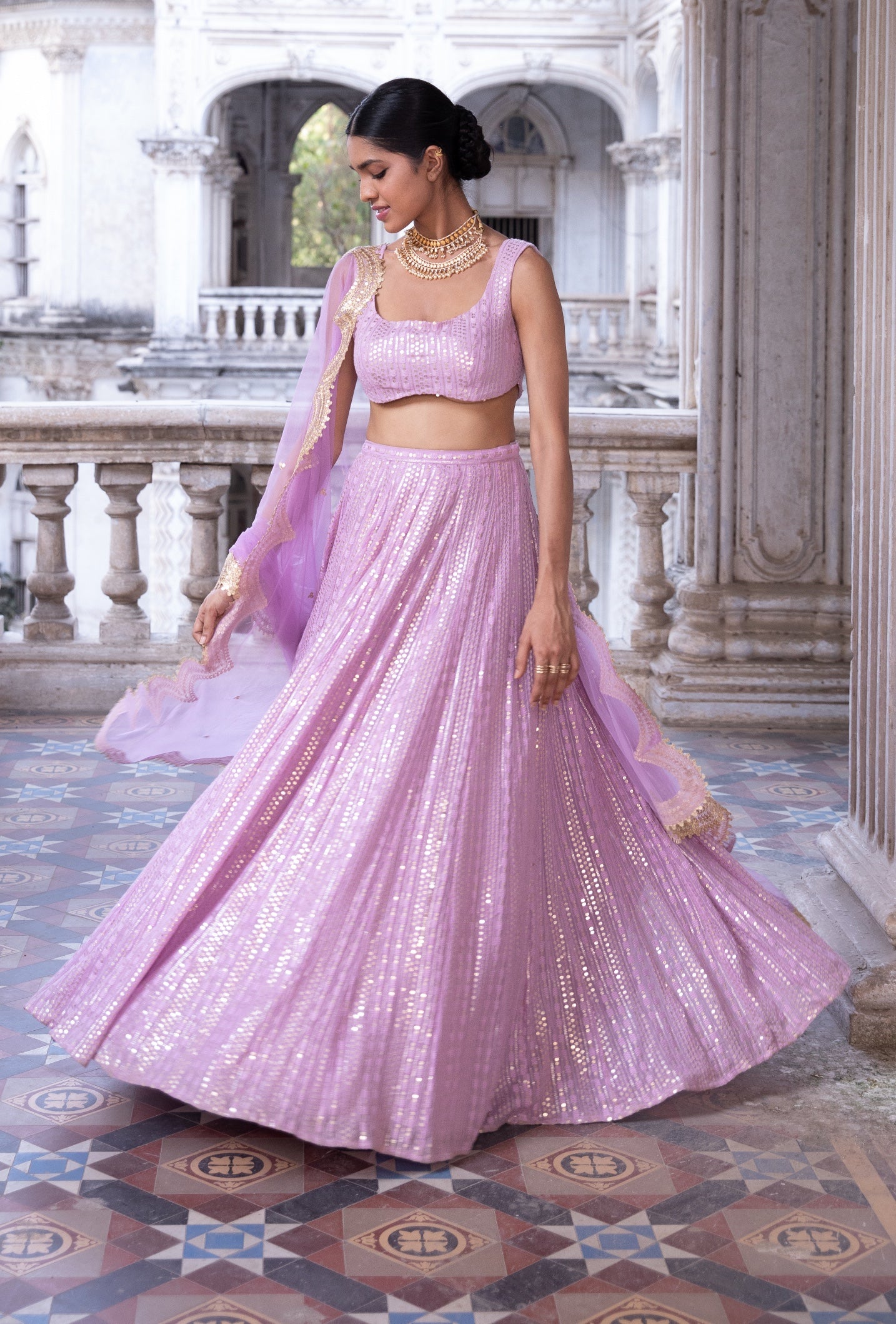 Ira – lilac lehenga, bisouNYC