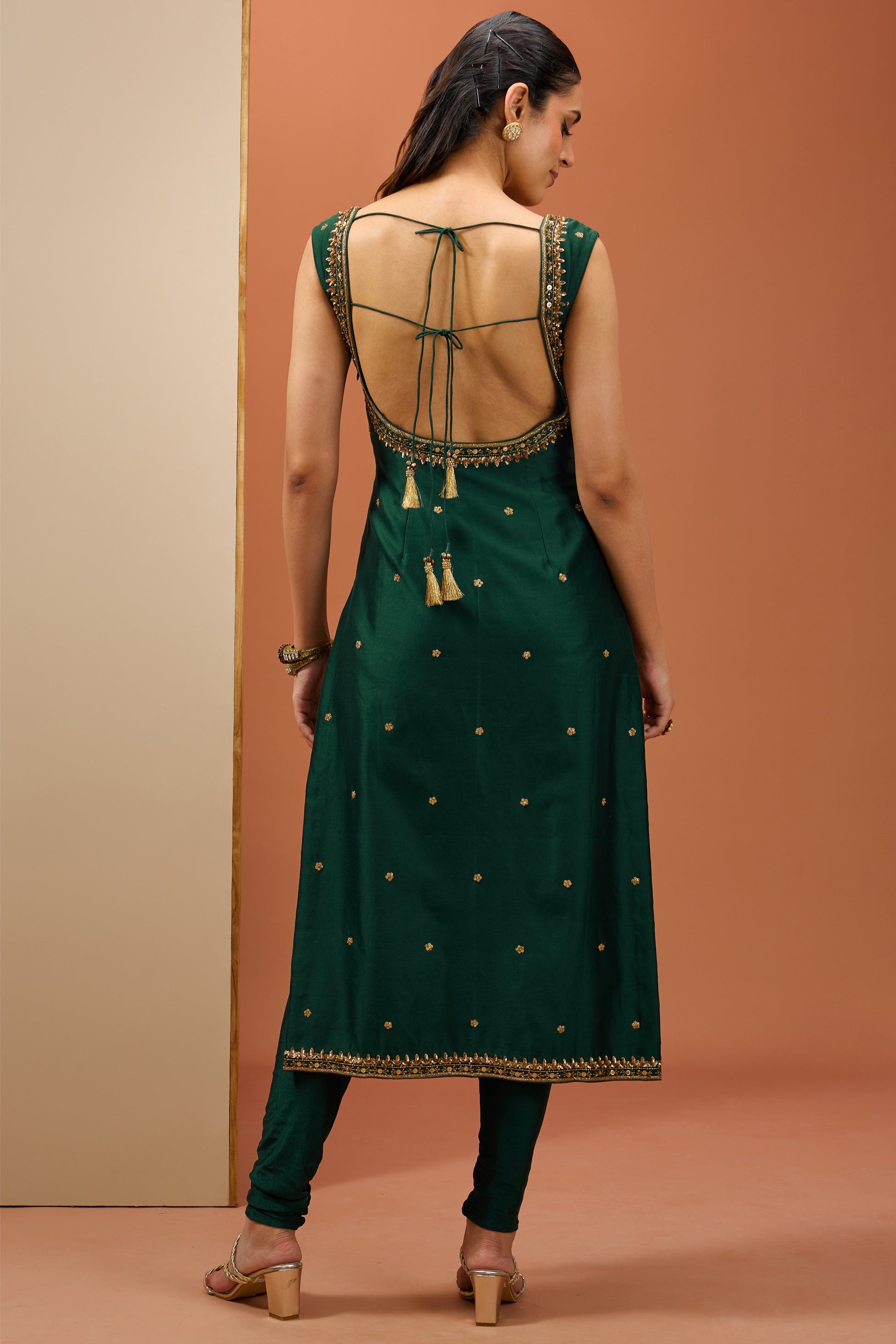 Jaisal – emerald organza suit, bisouNYC