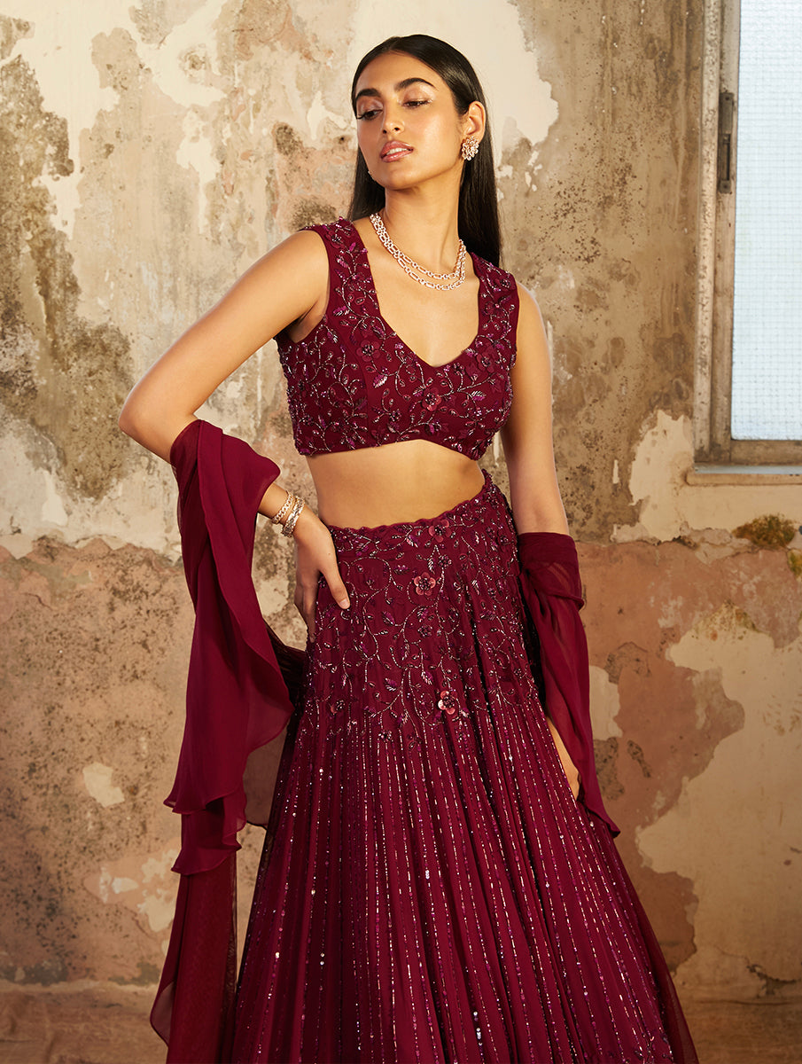 Jane – georgette lehenga, bisouNYC