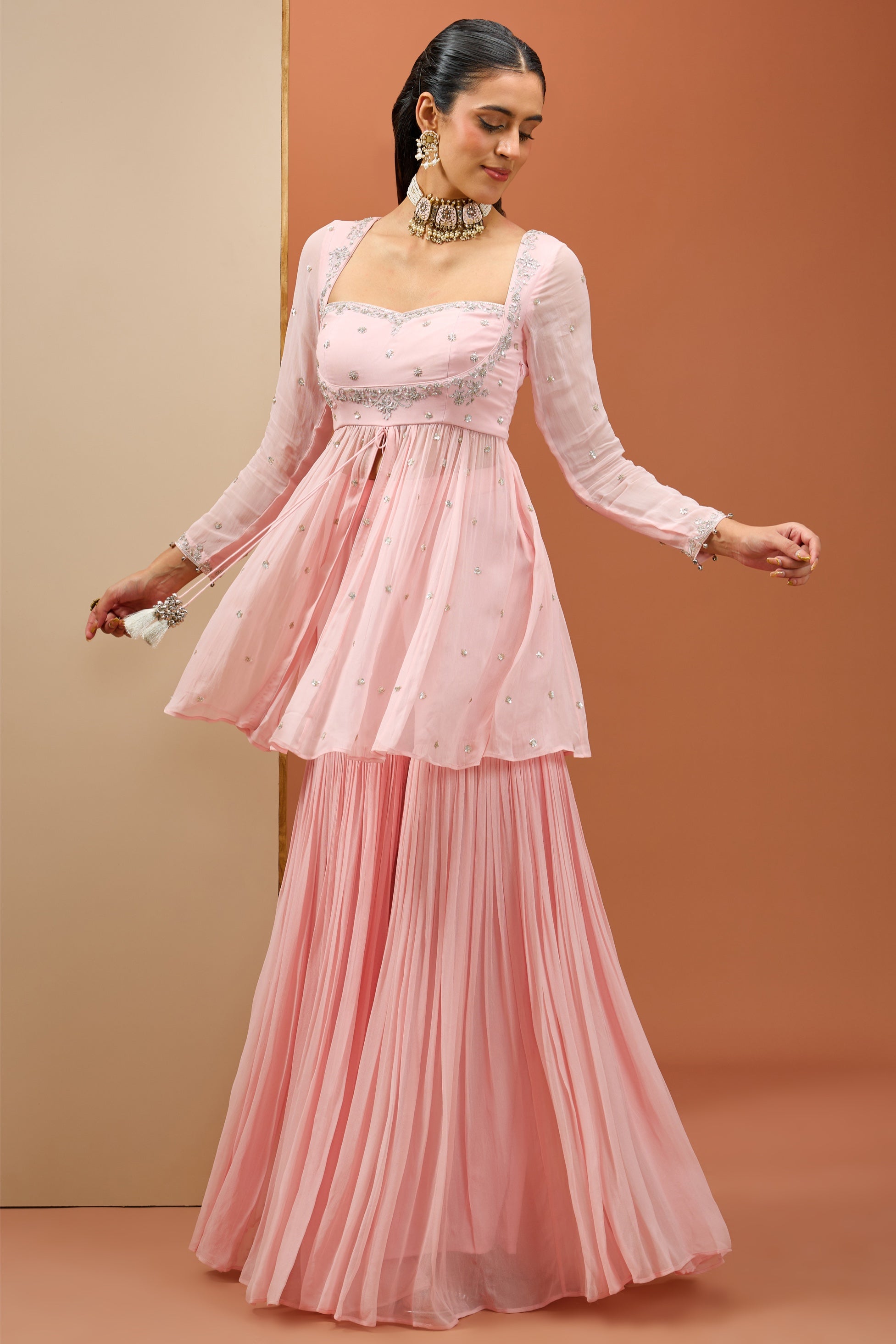 Karishma – pink organza suit, bisouNYC