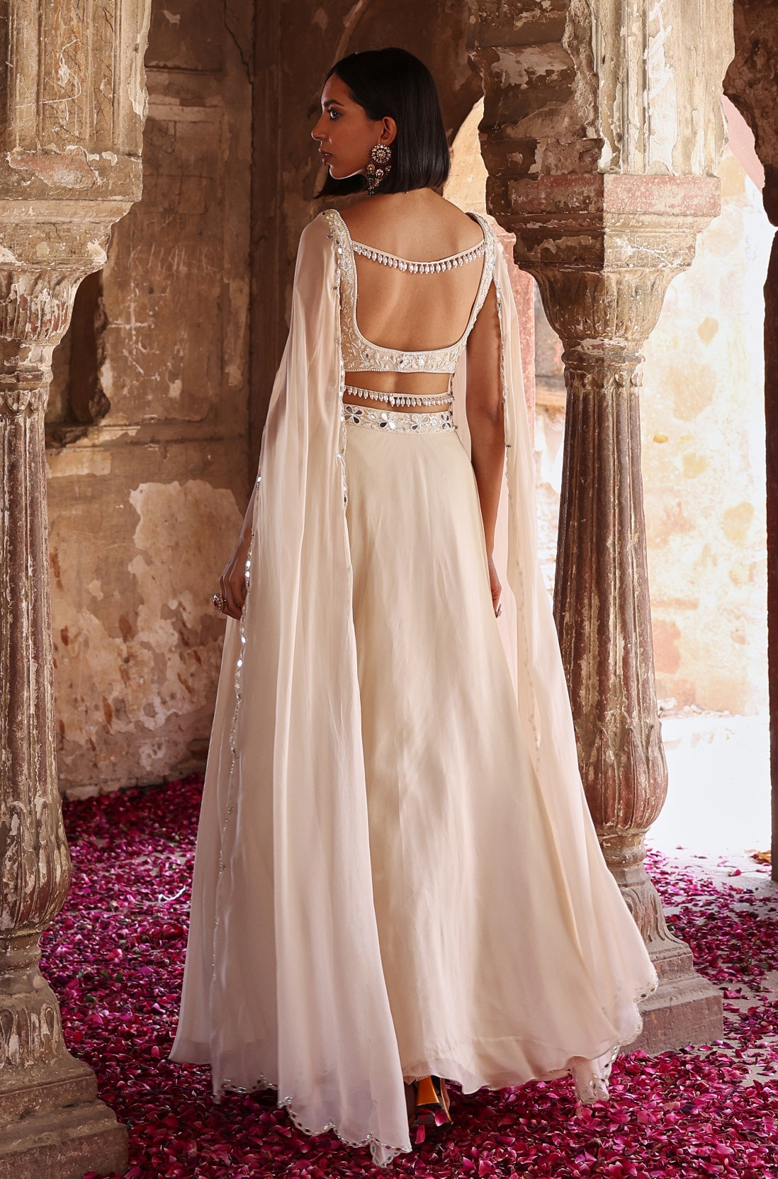 Komal – ivory organza lehenga, bisouNYC