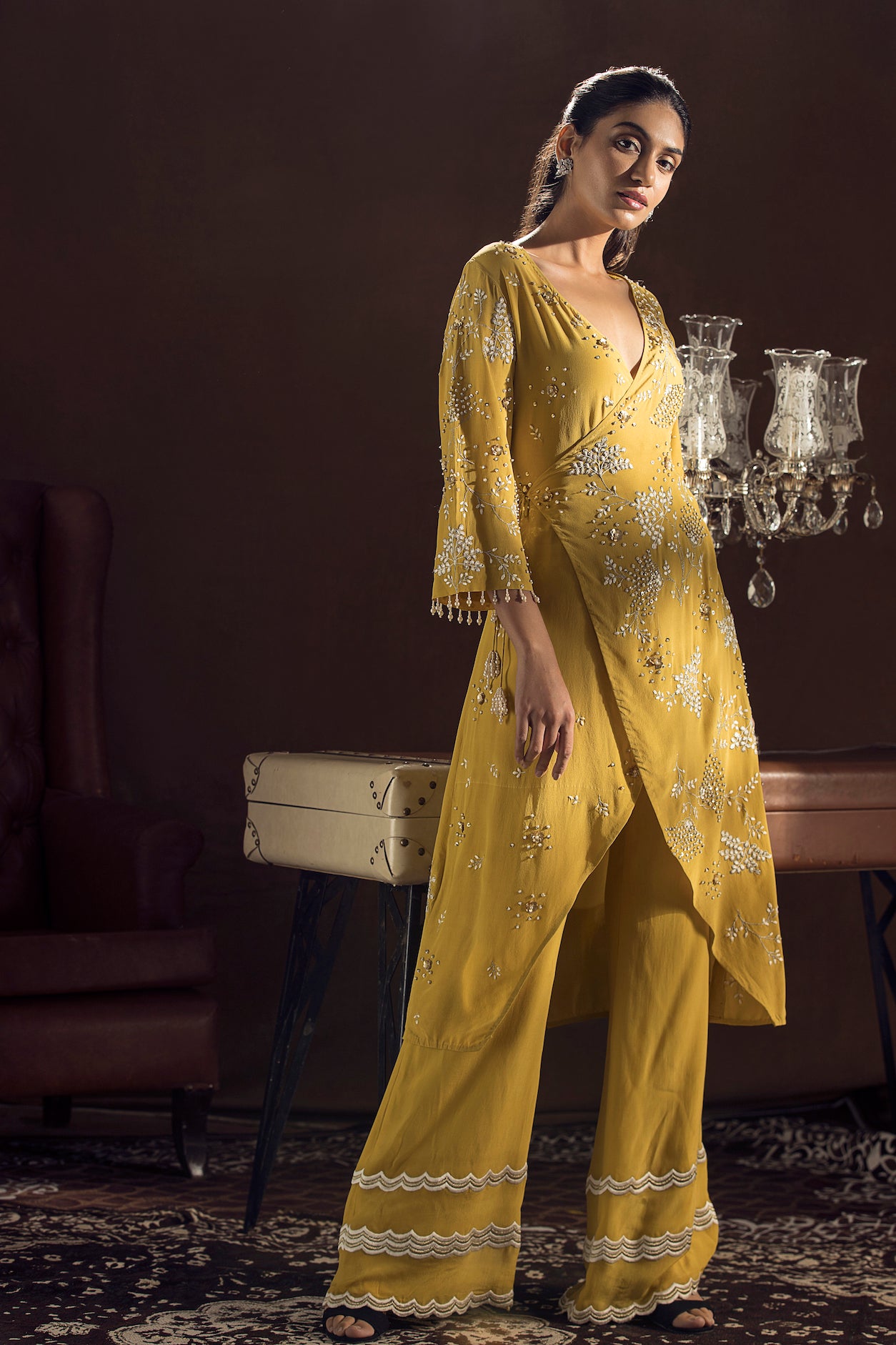 Lakshmi – mustard suit, bisouNYC