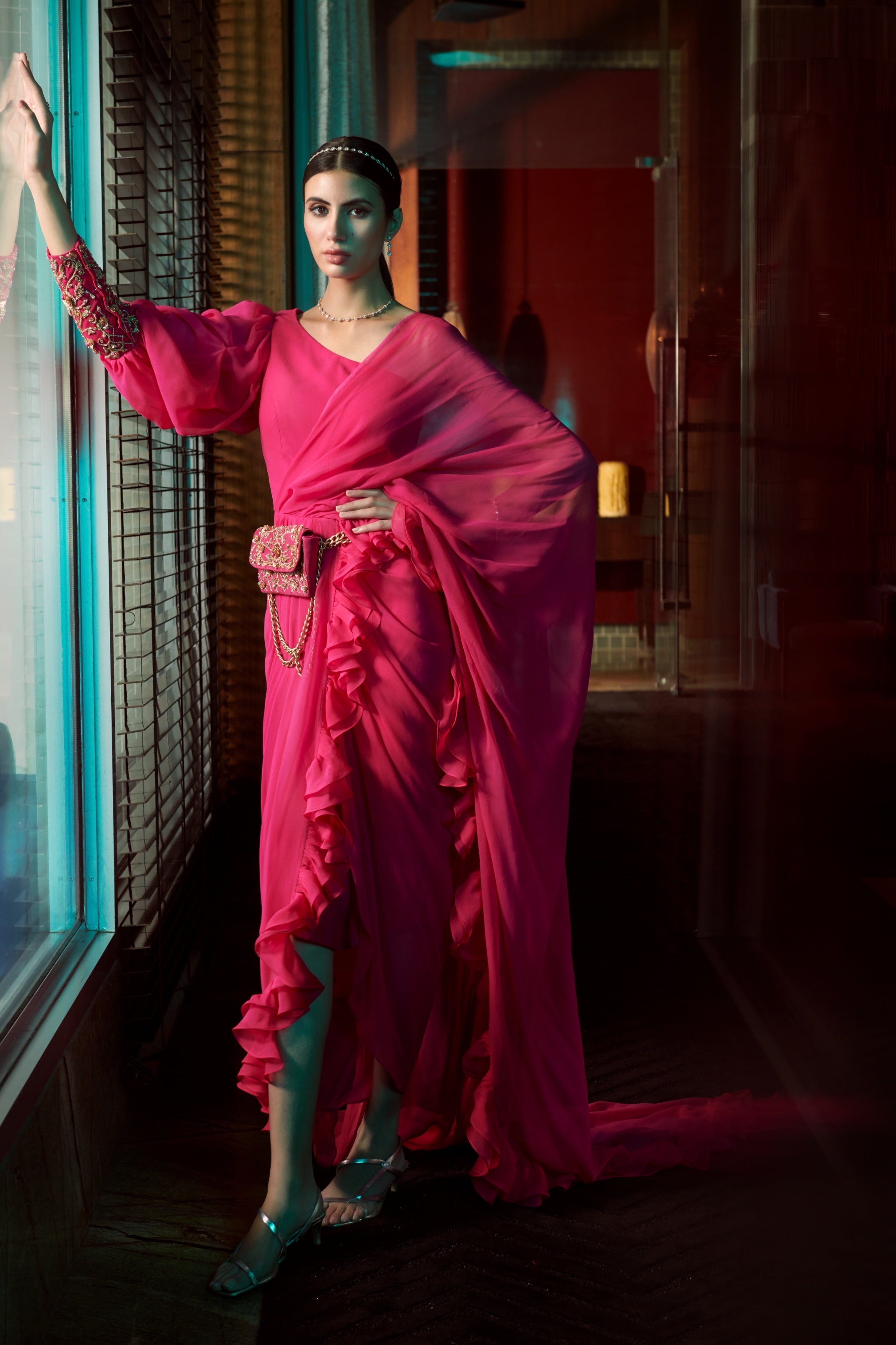 Lana – georgette saree, bisouNYC
