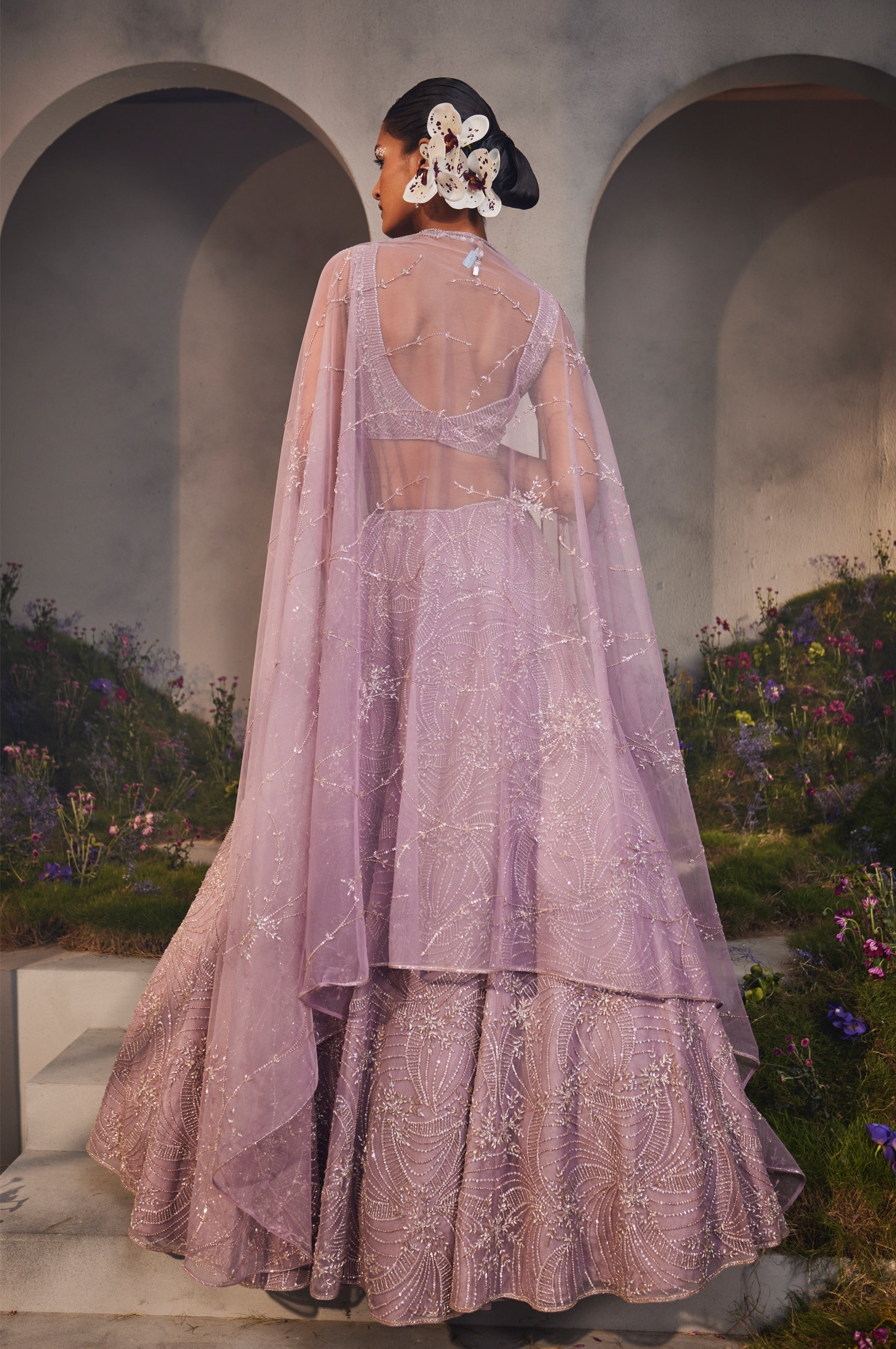 Letty – lavender net lehenga, bisouNYC