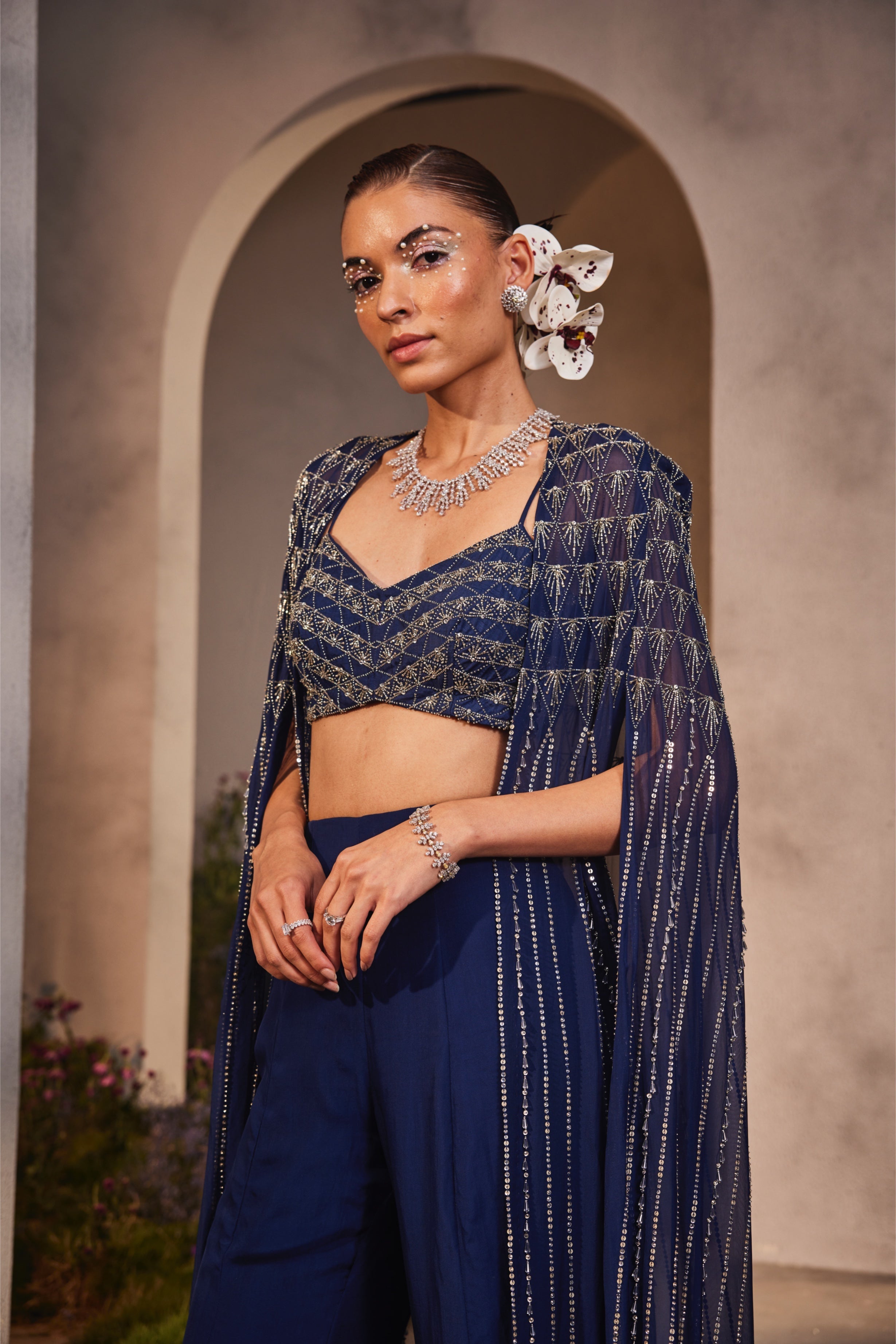 Lexi – blue organza suit, bisouNYC