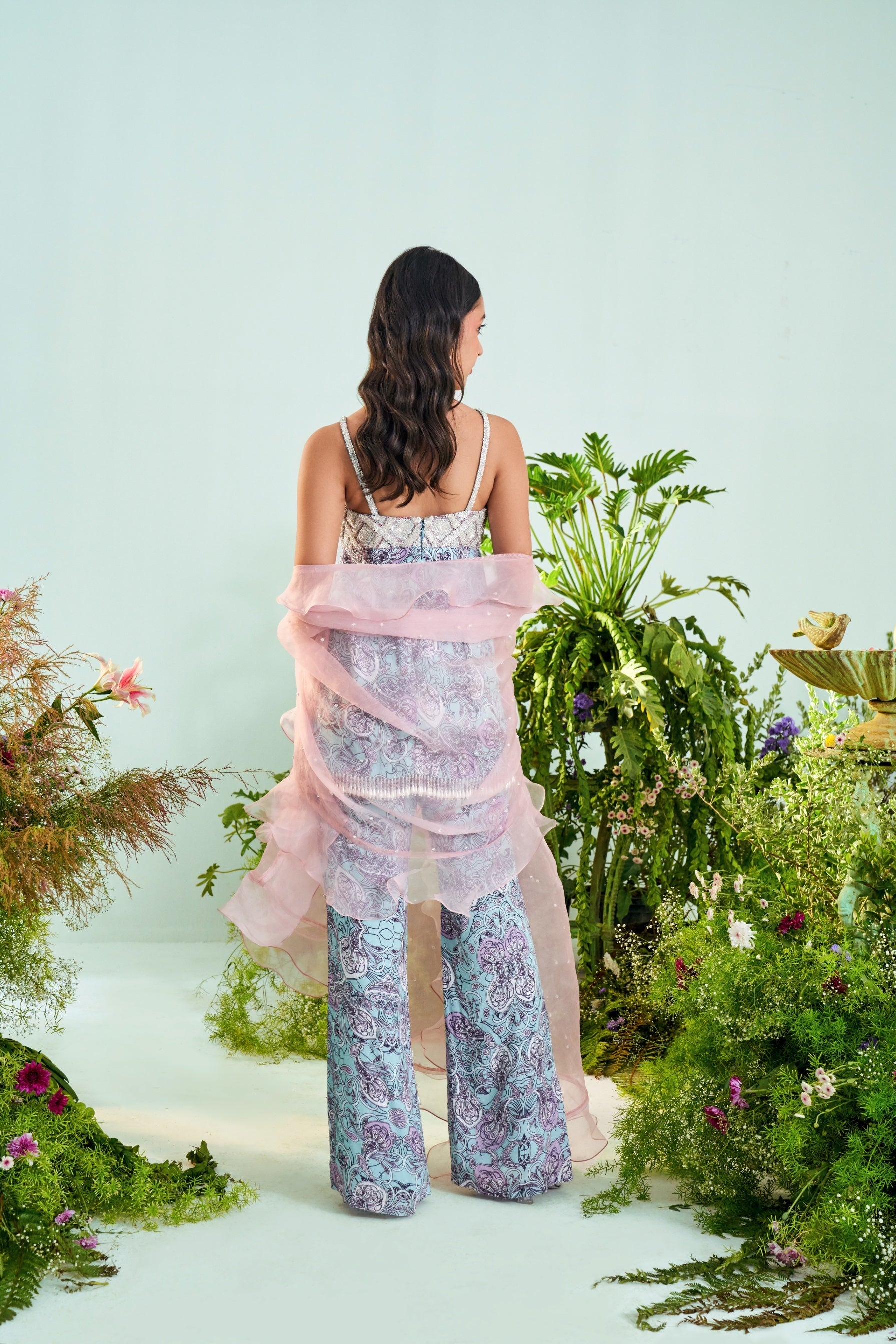 Lily – blue organza suit, bisouNYC
