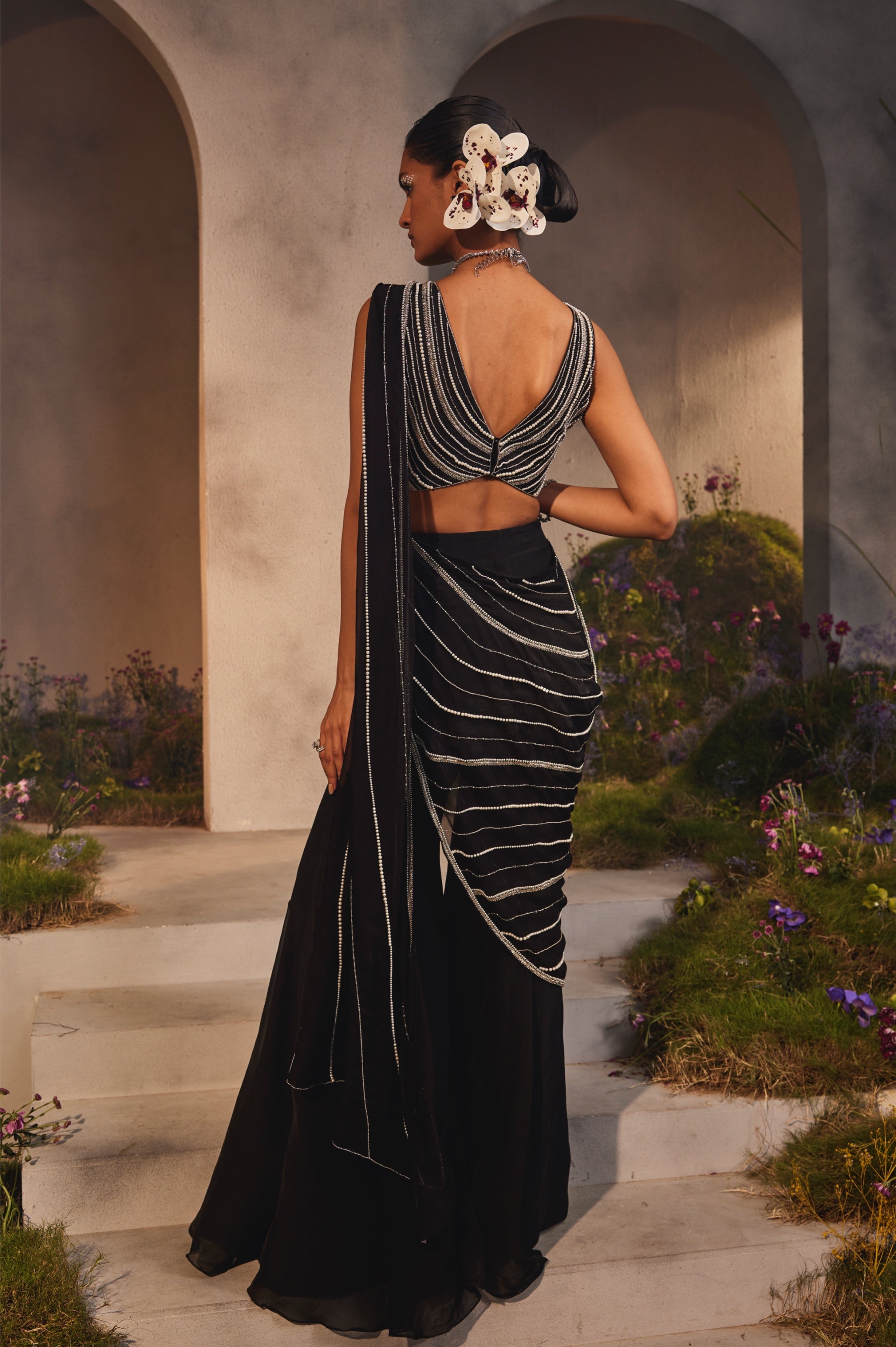 Loreleil – black organza suit, bisouNYC