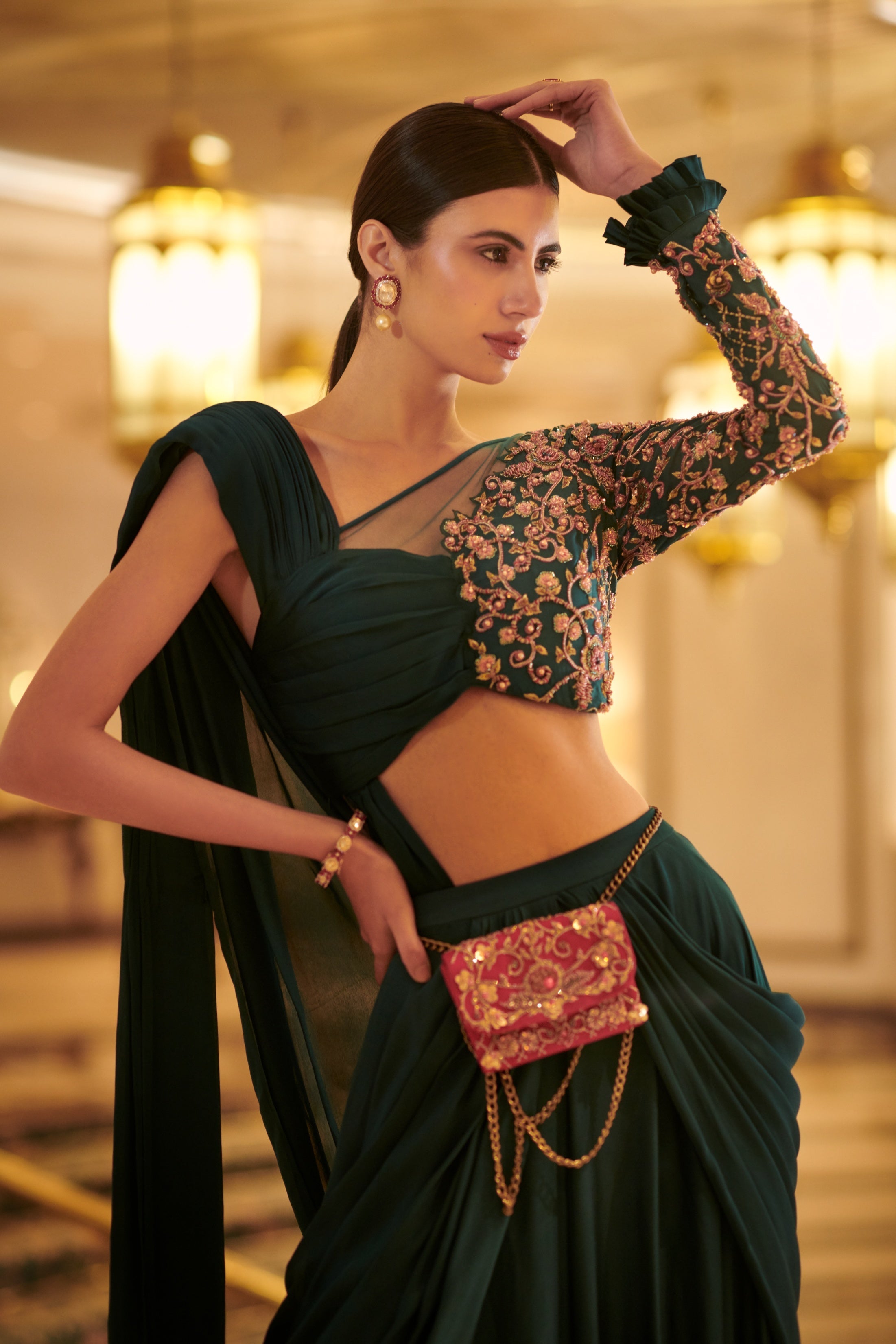 Luana – organza lehenga, bisouNYC