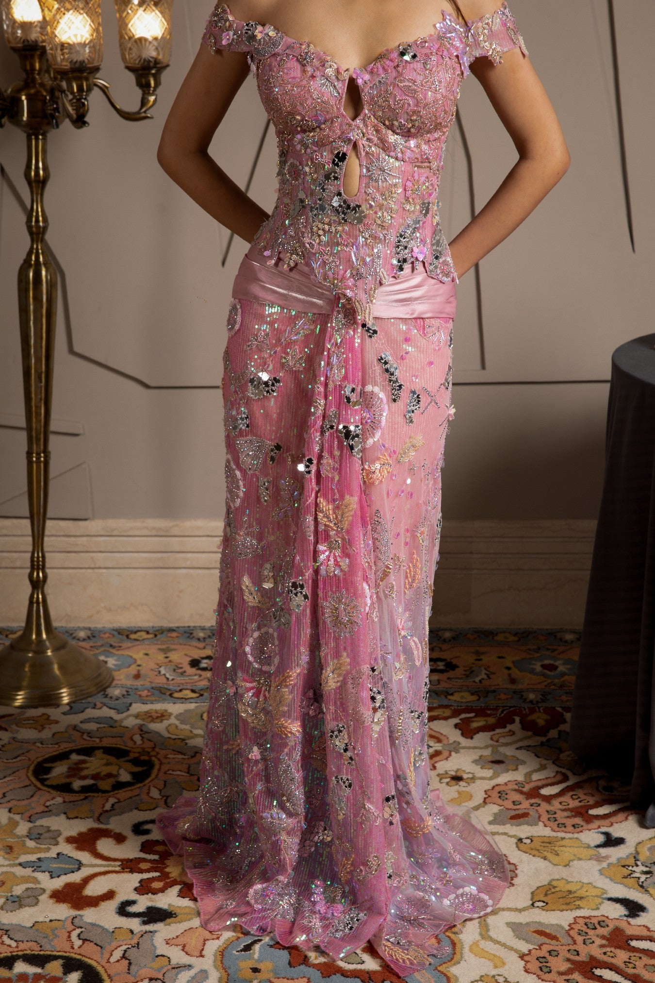 Lura – pink saree, bisouNYC