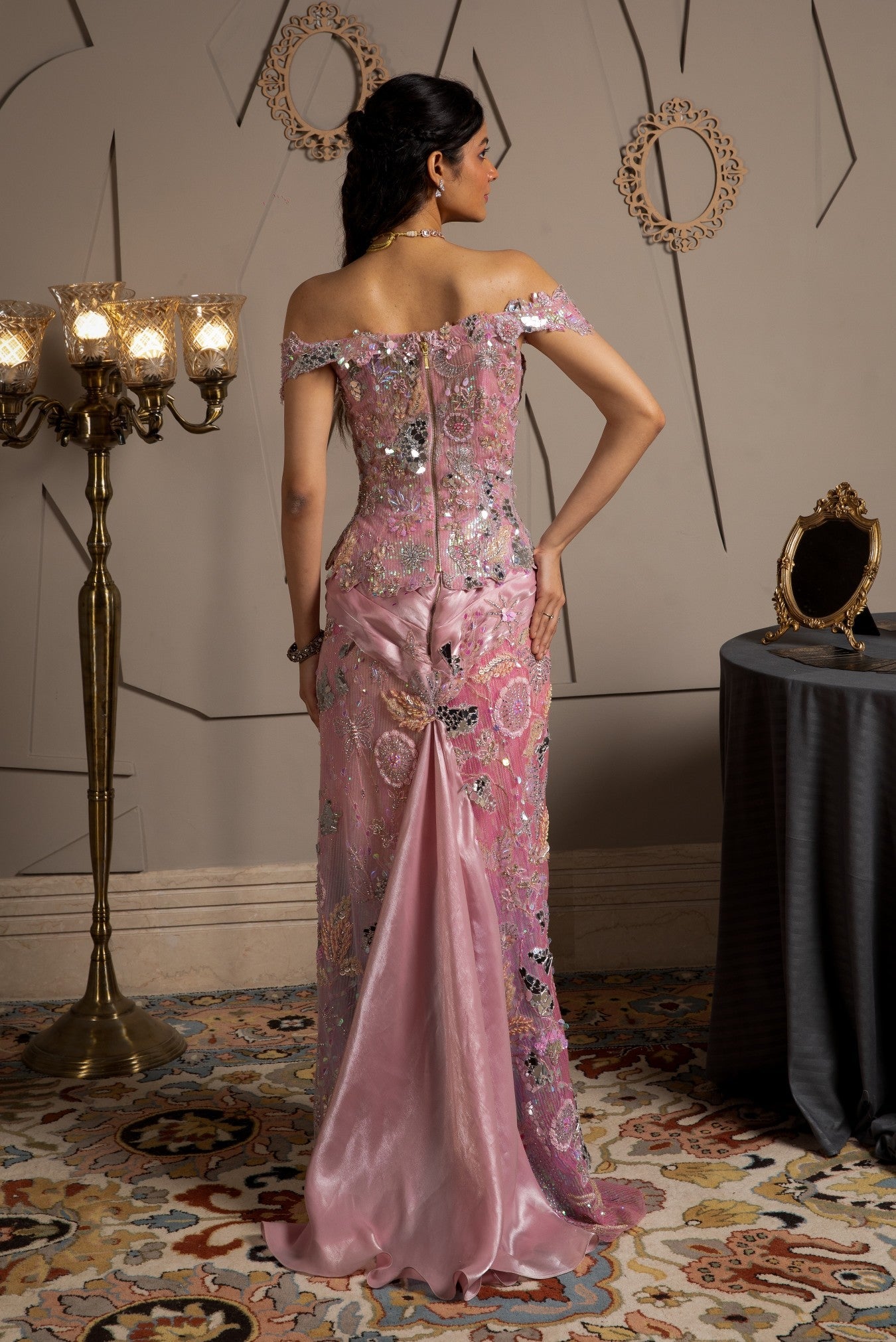 Lura – pink saree, bisouNYC