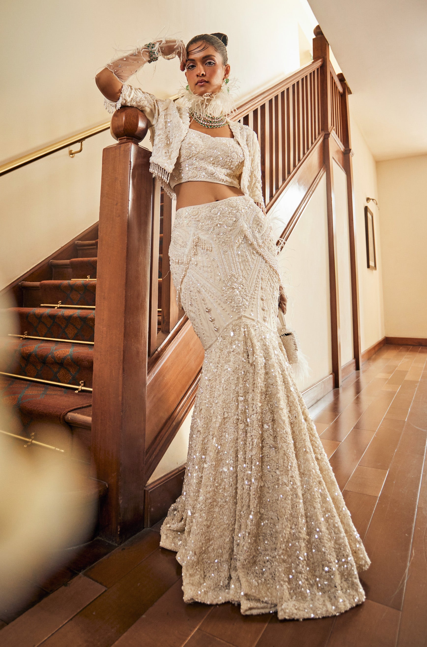 Margot – ivory lehenga, bisouNYC