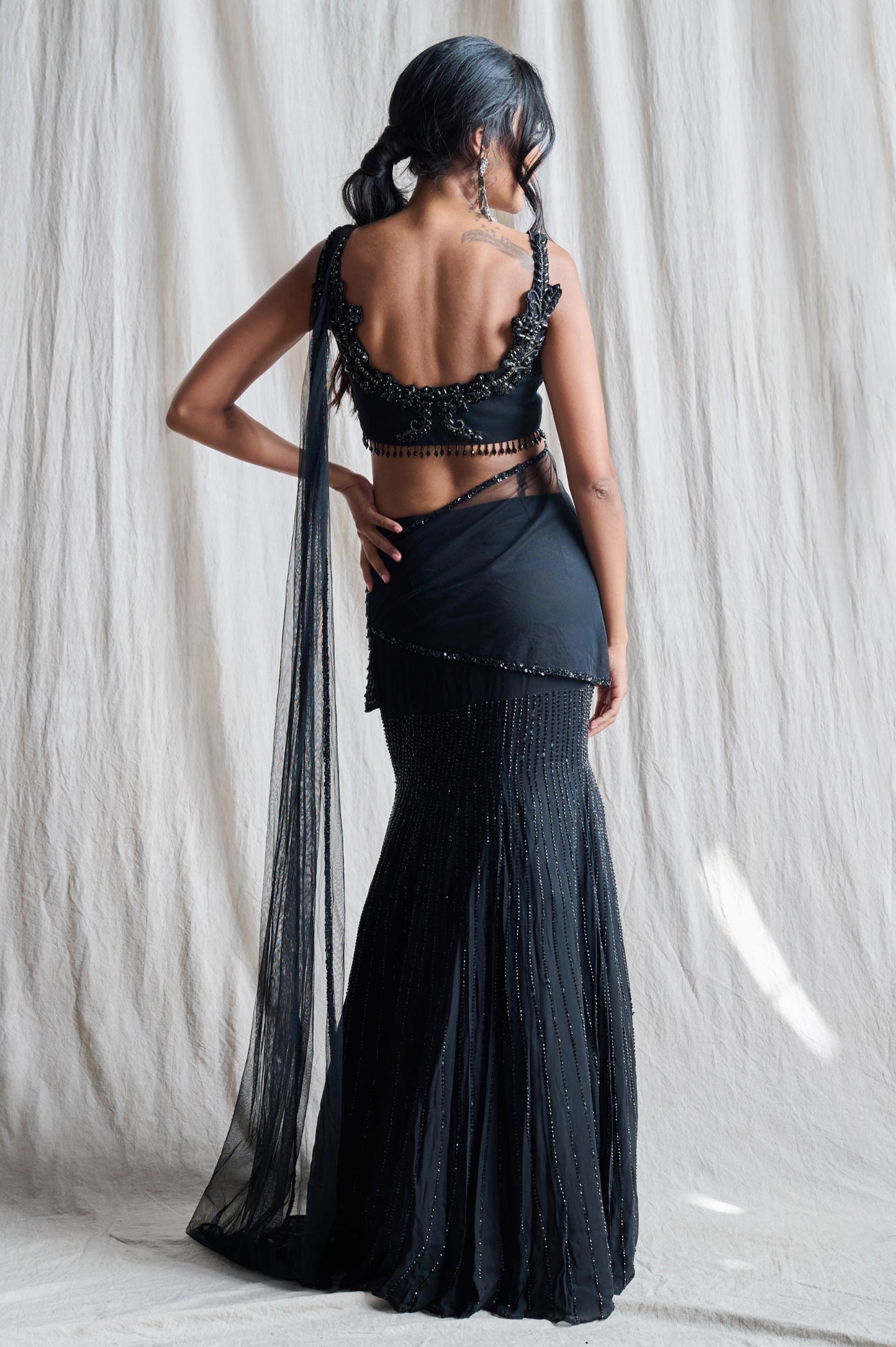 Midnight – black lehenga, bisouNYC