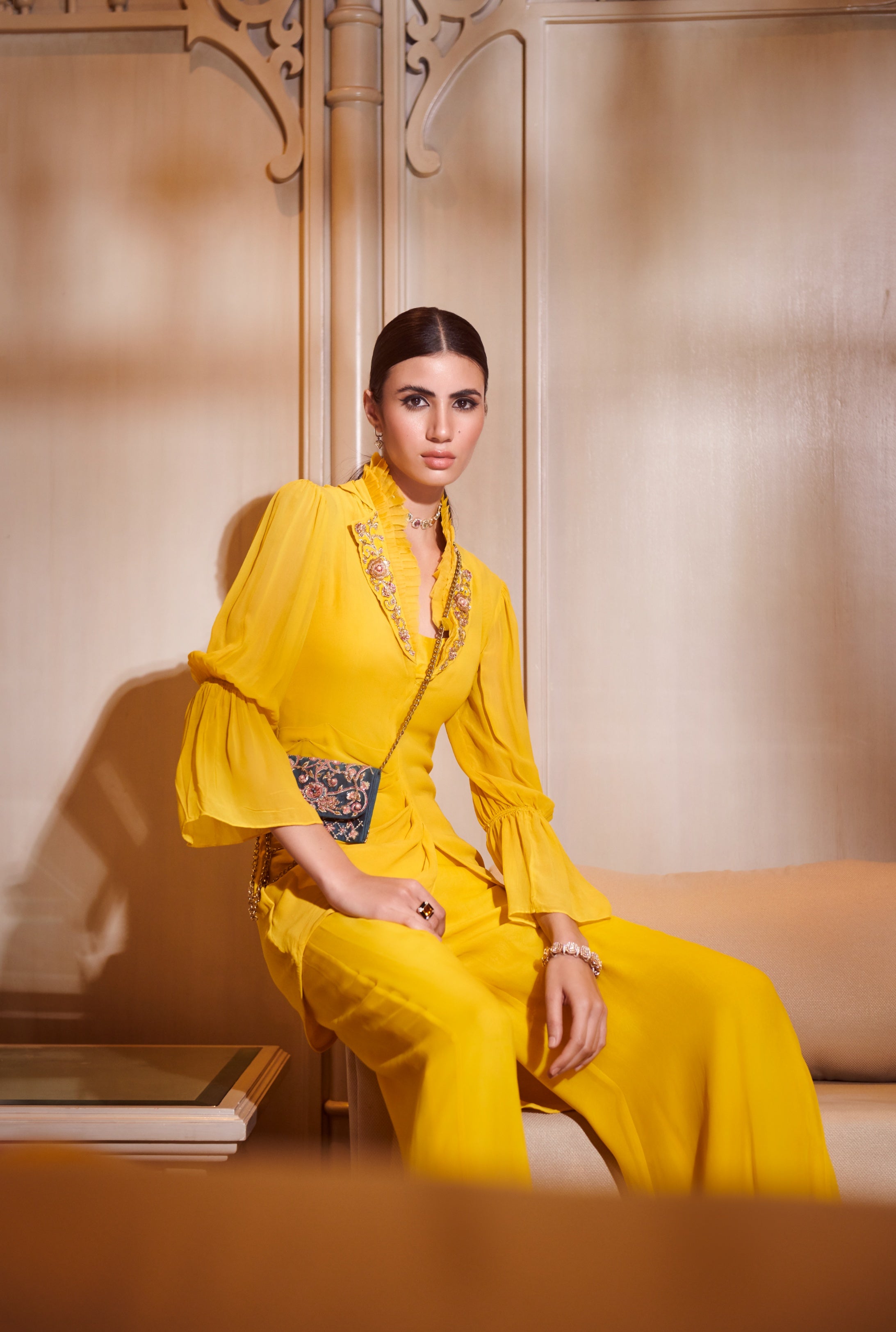 Mina – georgette suit, bisouNYC