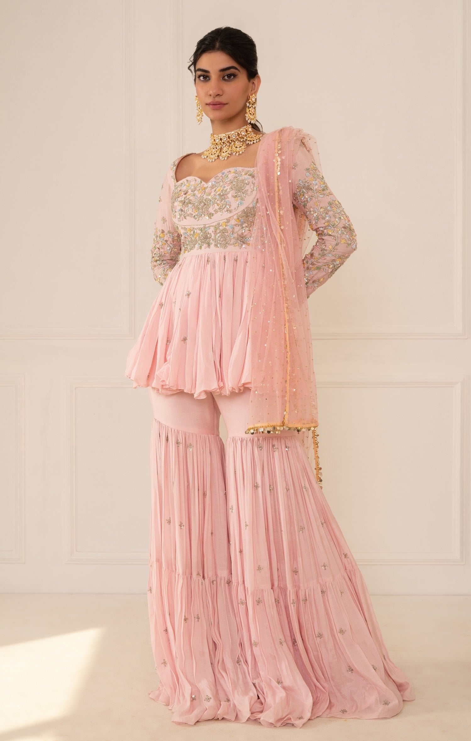 Mira – lilac silk suit, bisouNYC