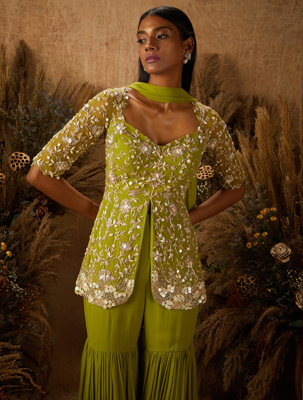Mira – georgette suit, bisouNYC
