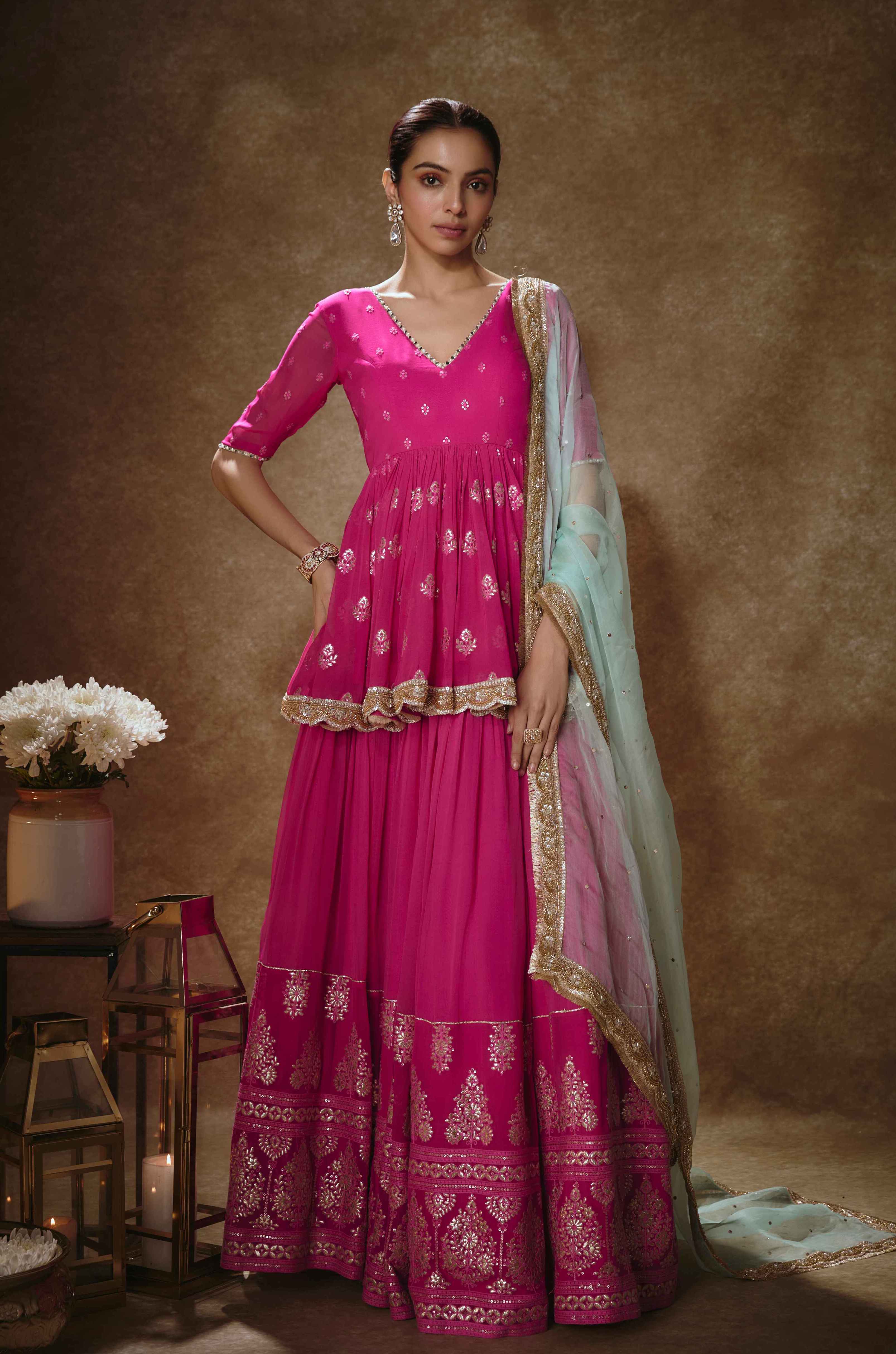 Mogul – pink lehenga, bisouNYC