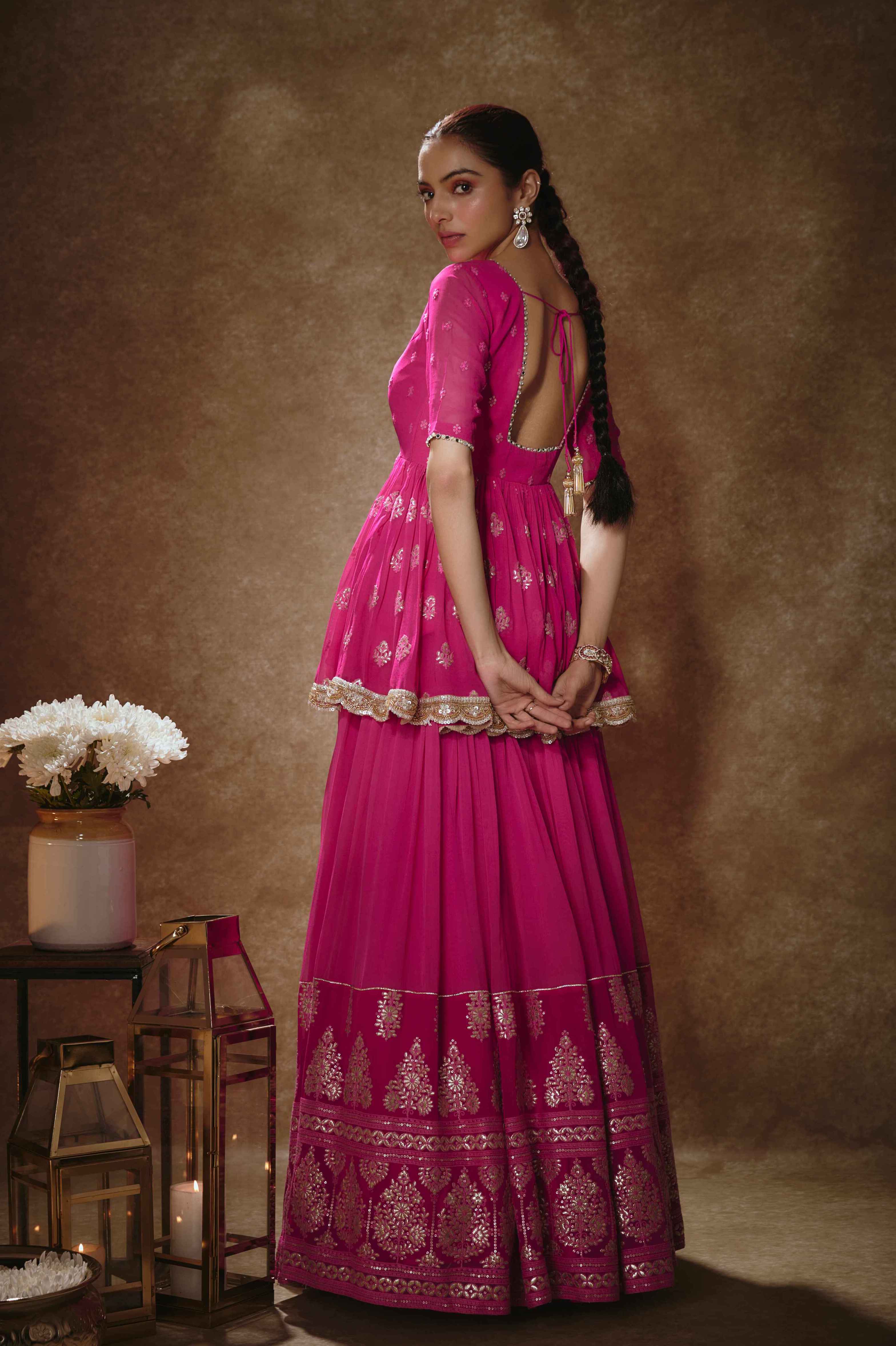 Mogul – pink lehenga, bisouNYC