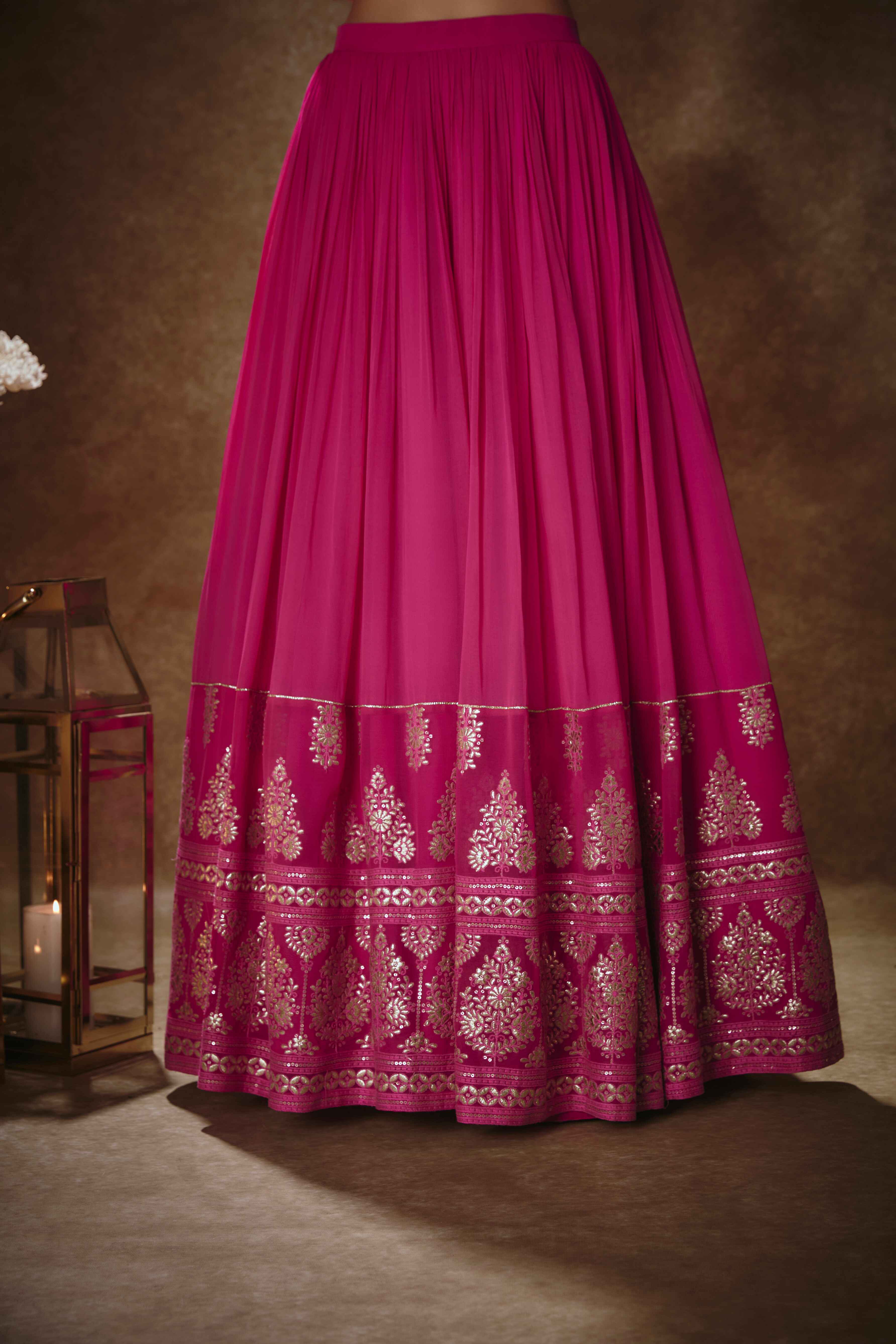 Mogul – pink lehenga, bisouNYC