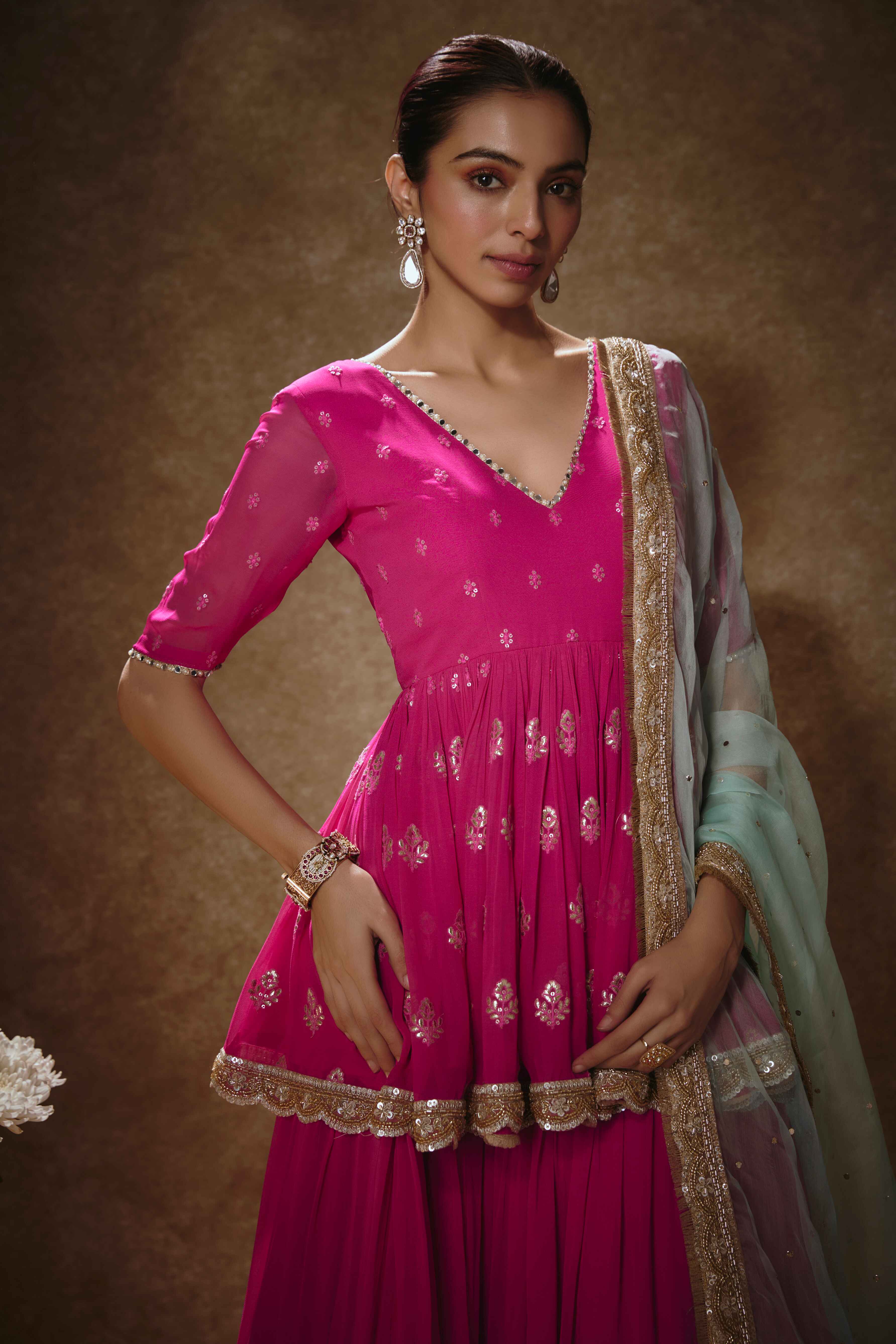 Mogul – pink lehenga, bisouNYC