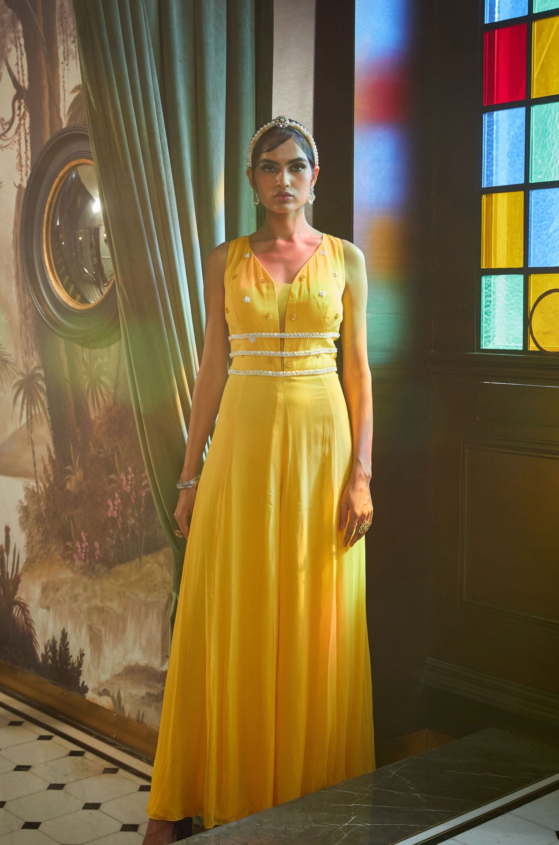 Mouni – yellow net suit, bisouNYC