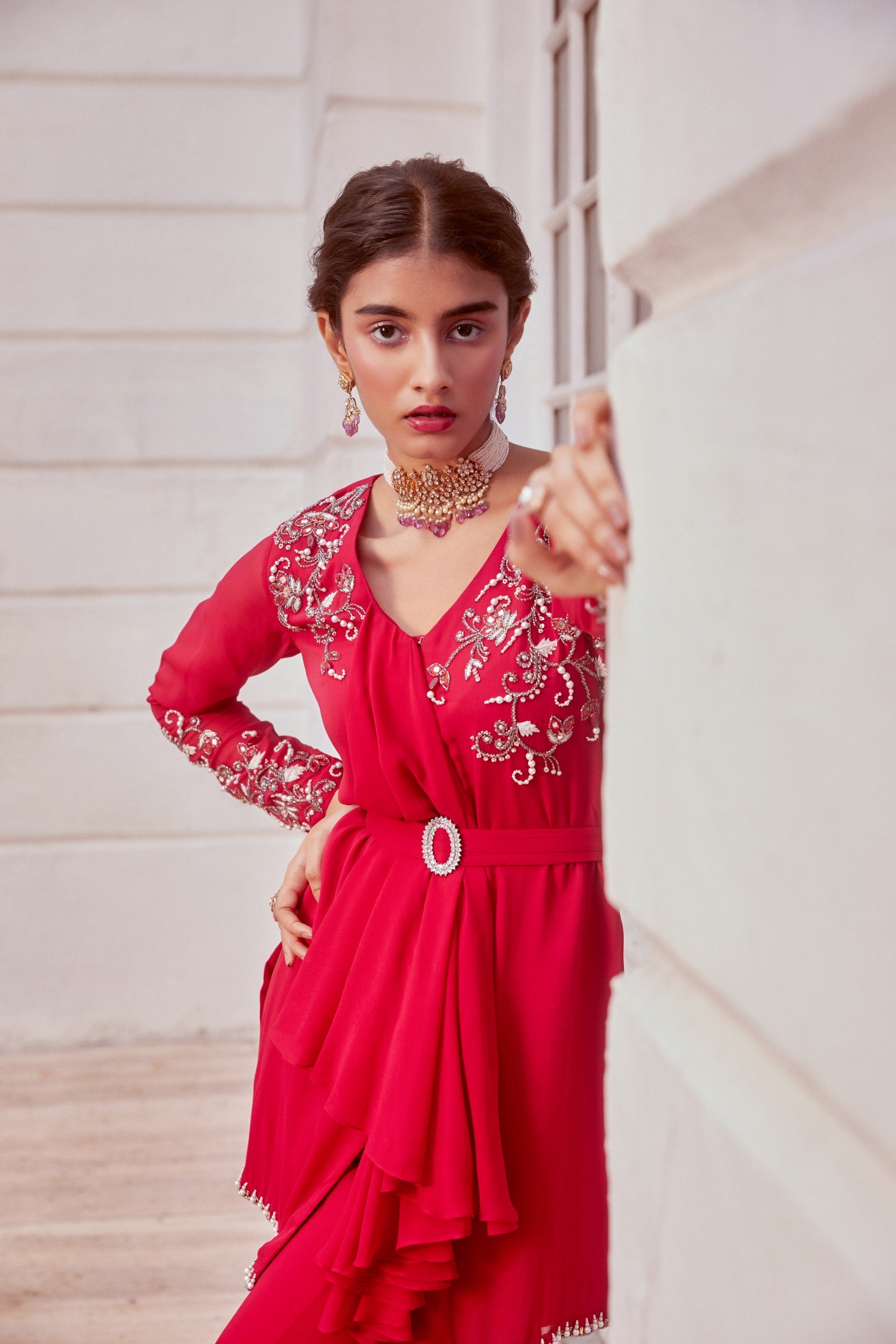 Nandini – fuchsia suit, bisouNYC
