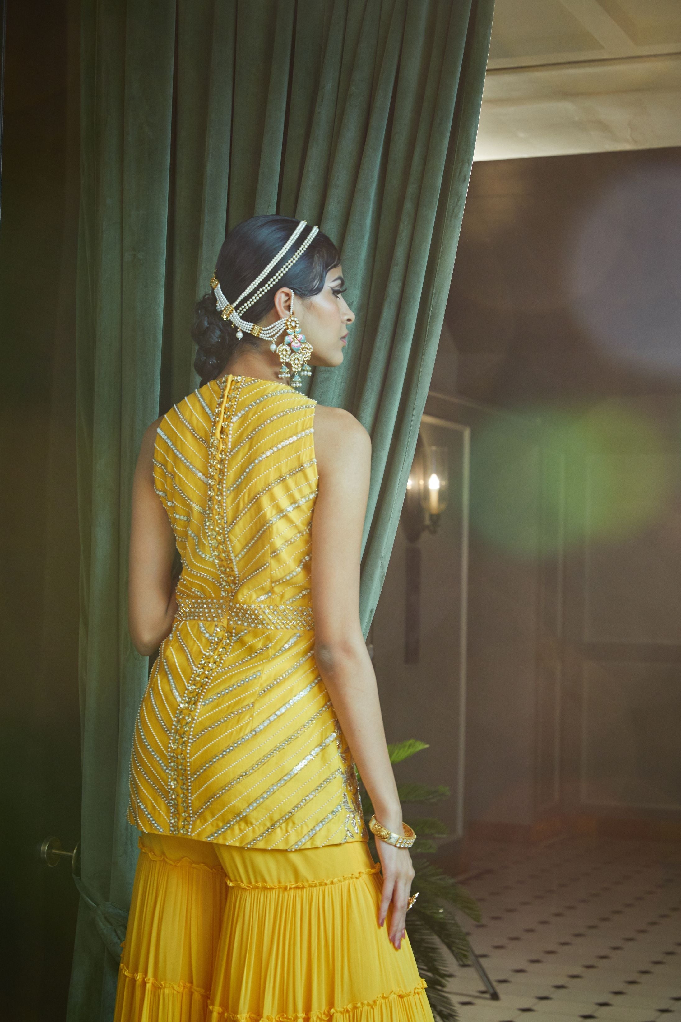 Neesha – yellow suit, bisouNYC