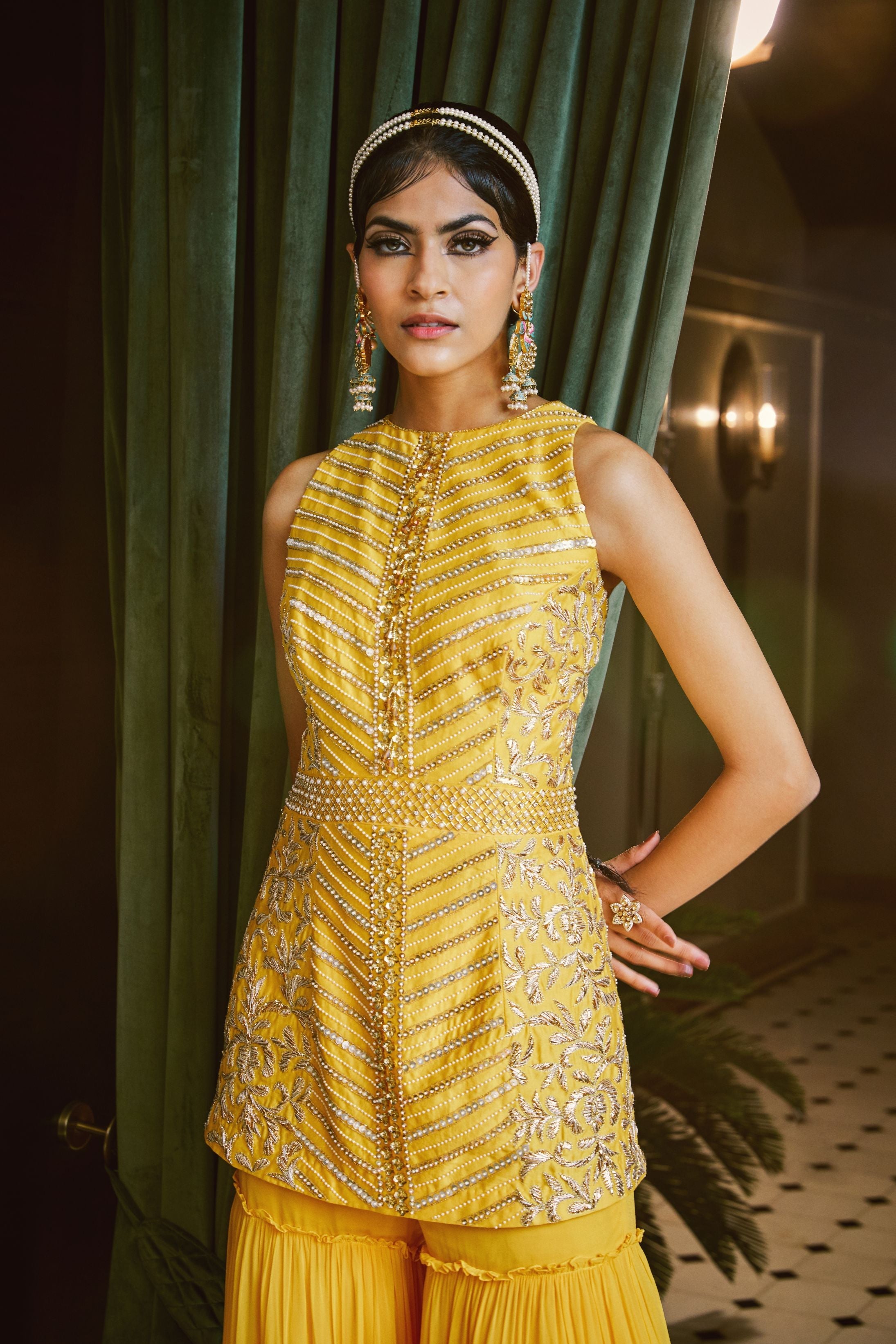 Neesha – yellow suit, bisouNYC