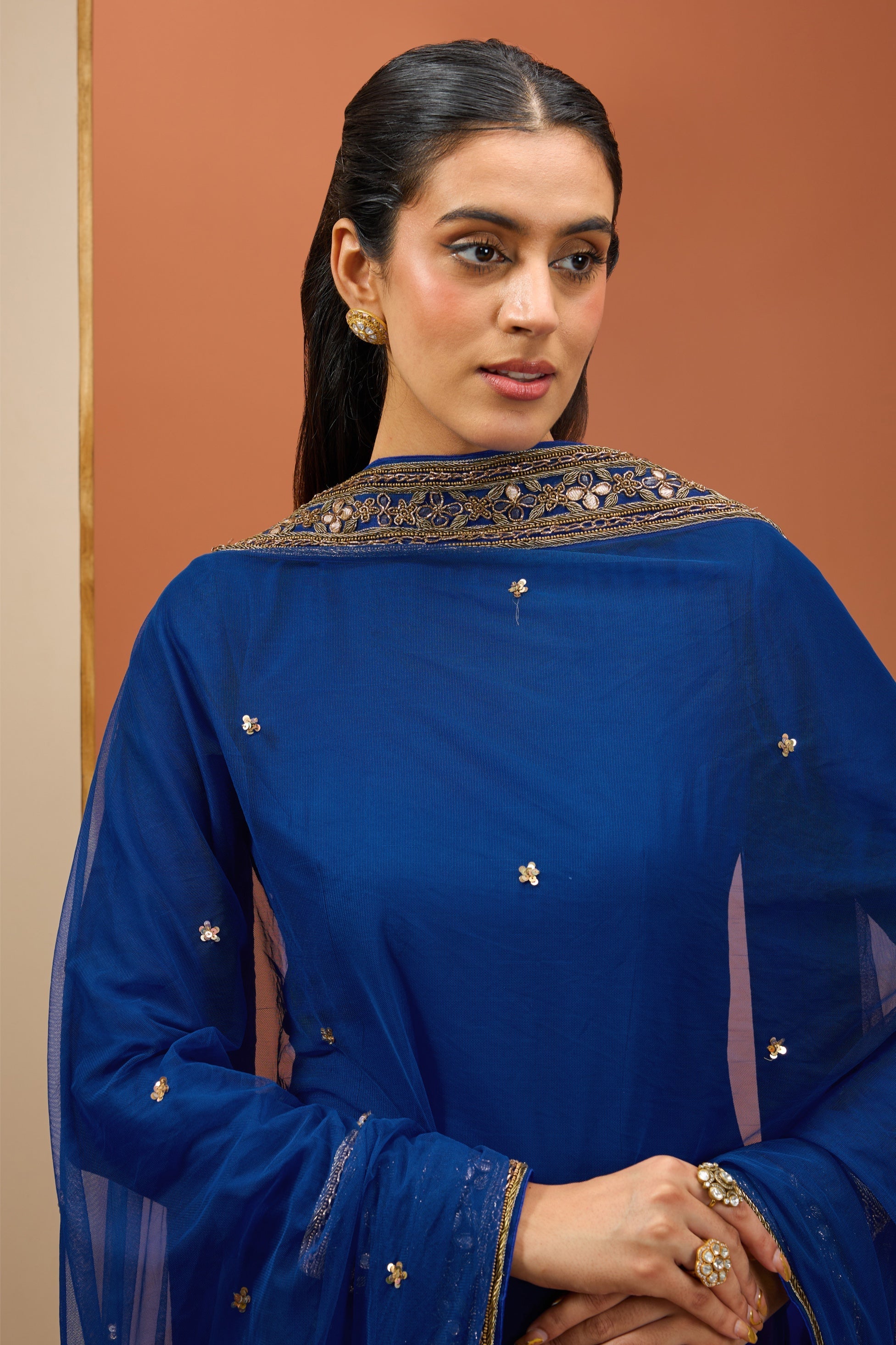 Neeta – blue net suit, bisouNYC