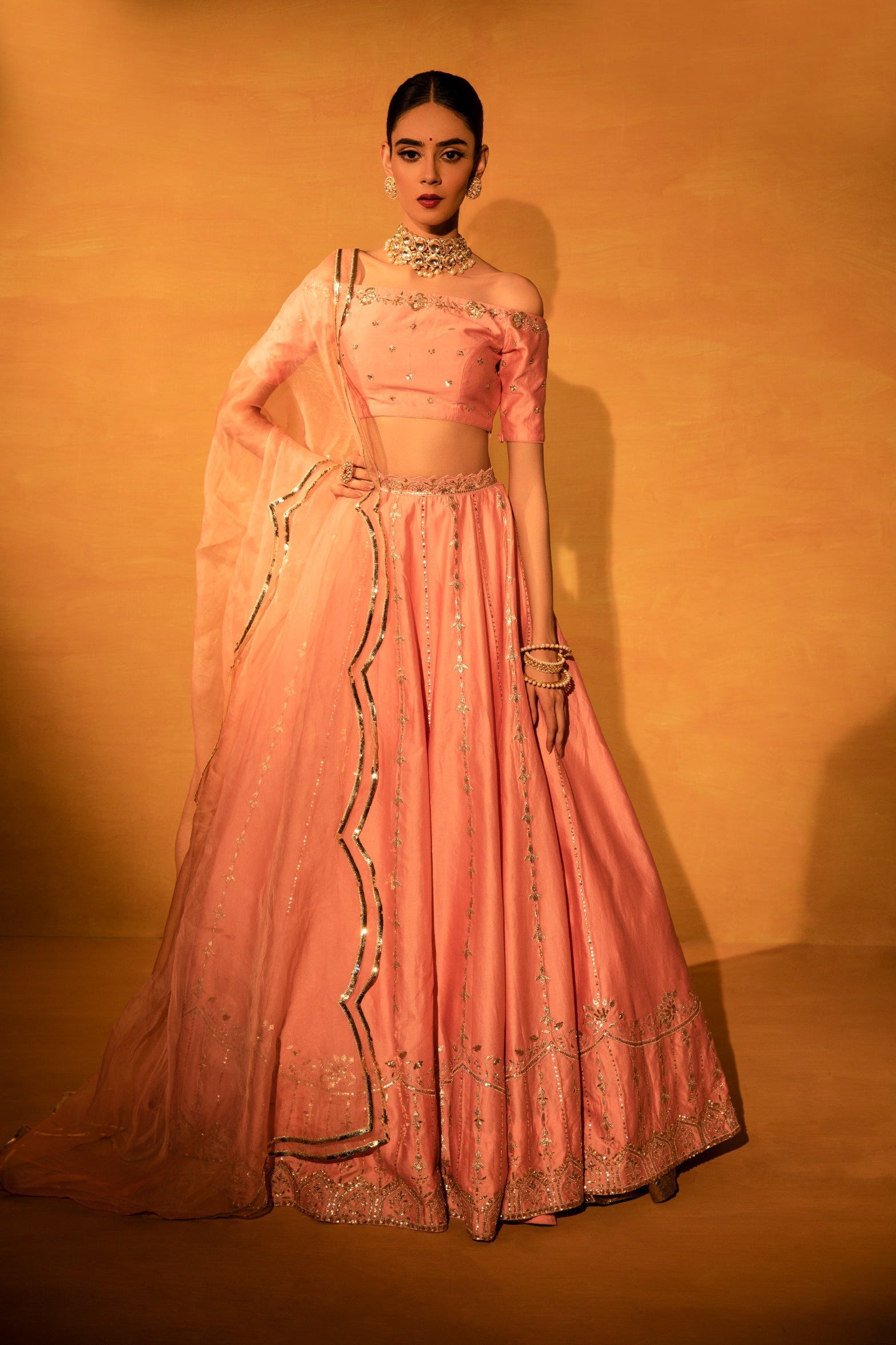 Neha – organza lehenga, bisouNYC