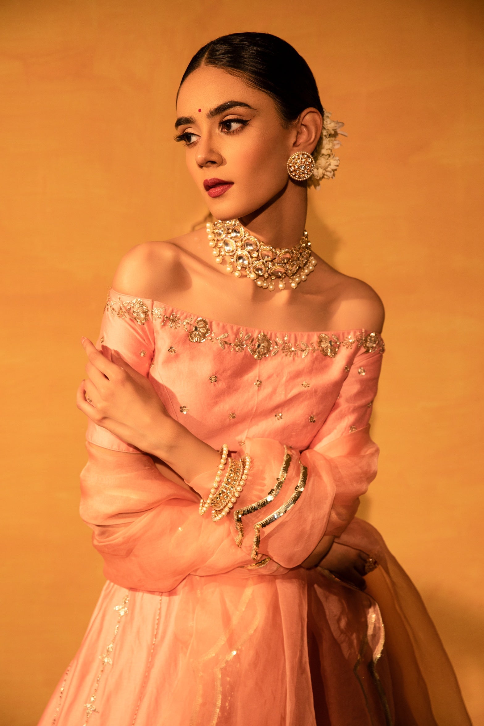 Neha – organza lehenga, bisouNYC