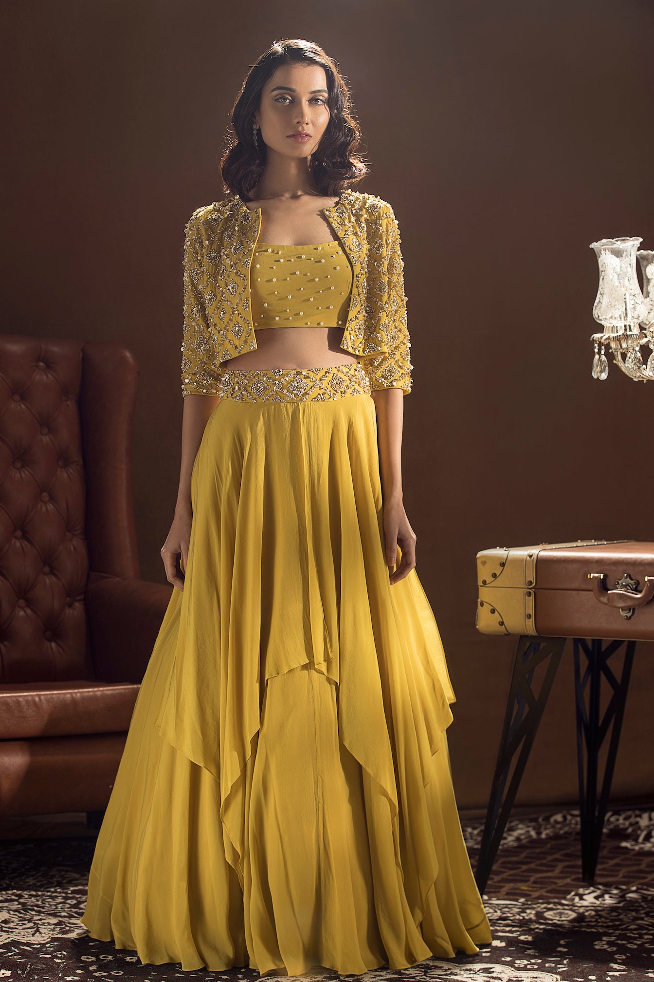 Nurpur – mustard lehenga, bisouNYC