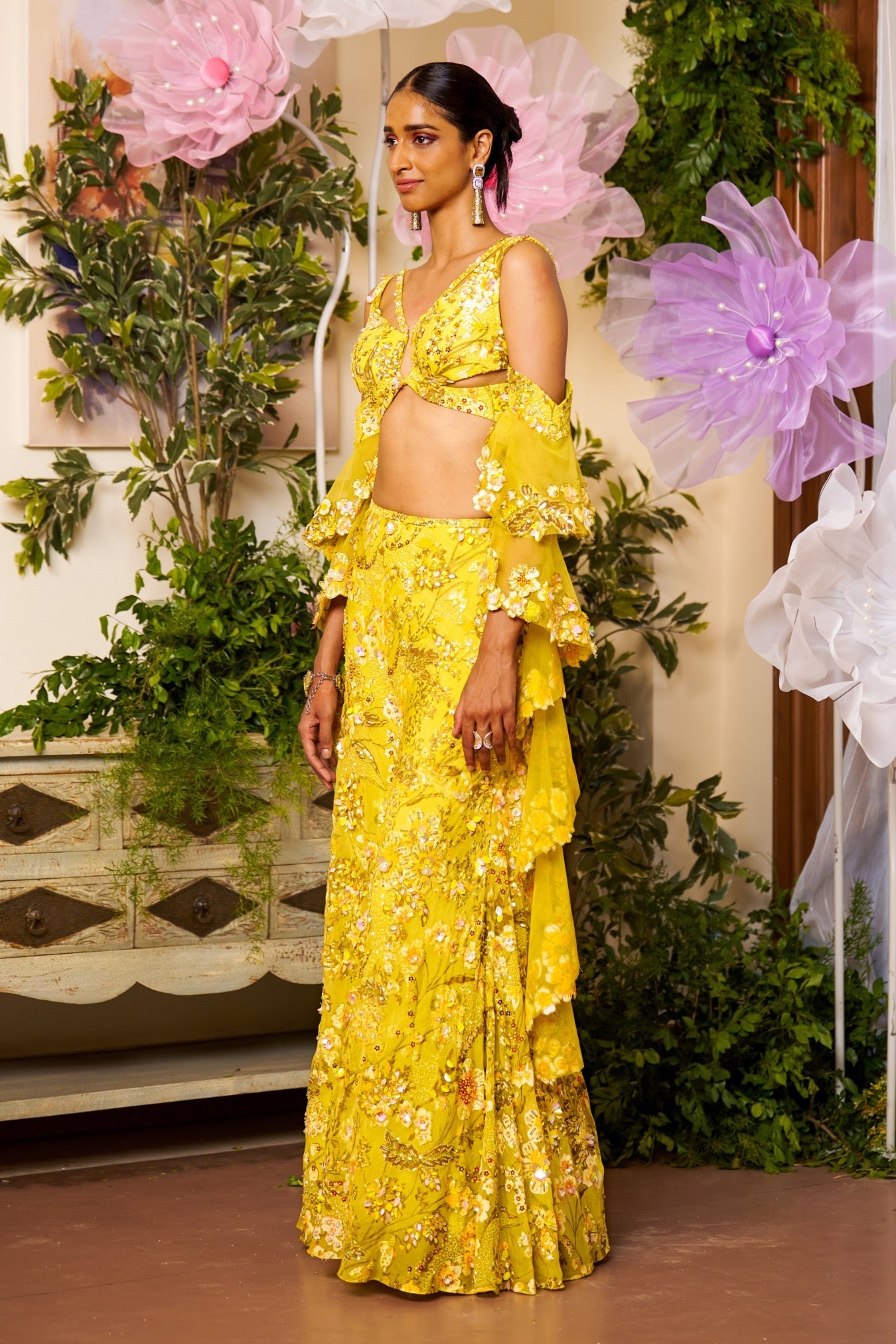 Oma – yellow organza outfit, bisouNYC