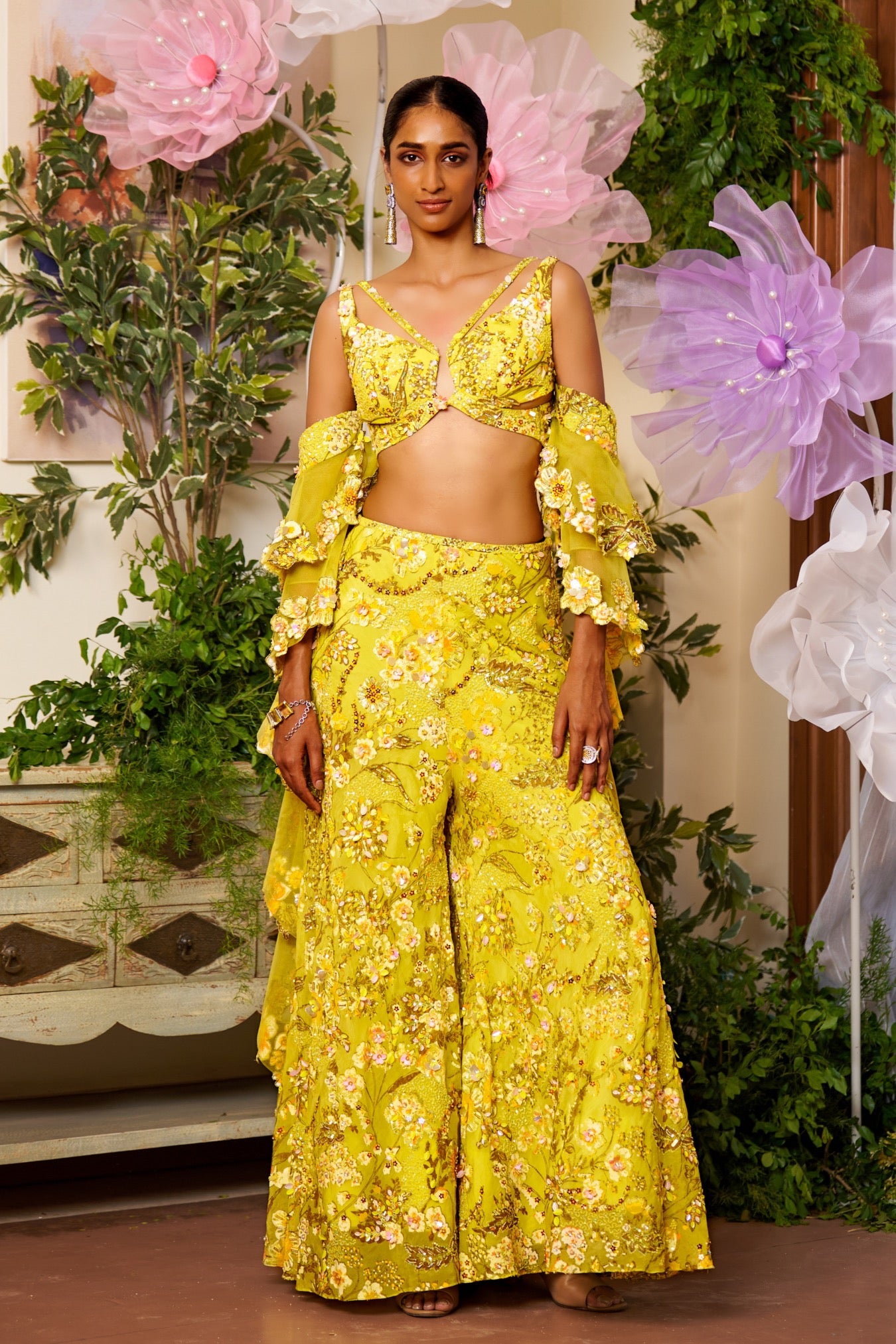 Oma – yellow organza outfit, bisouNYC