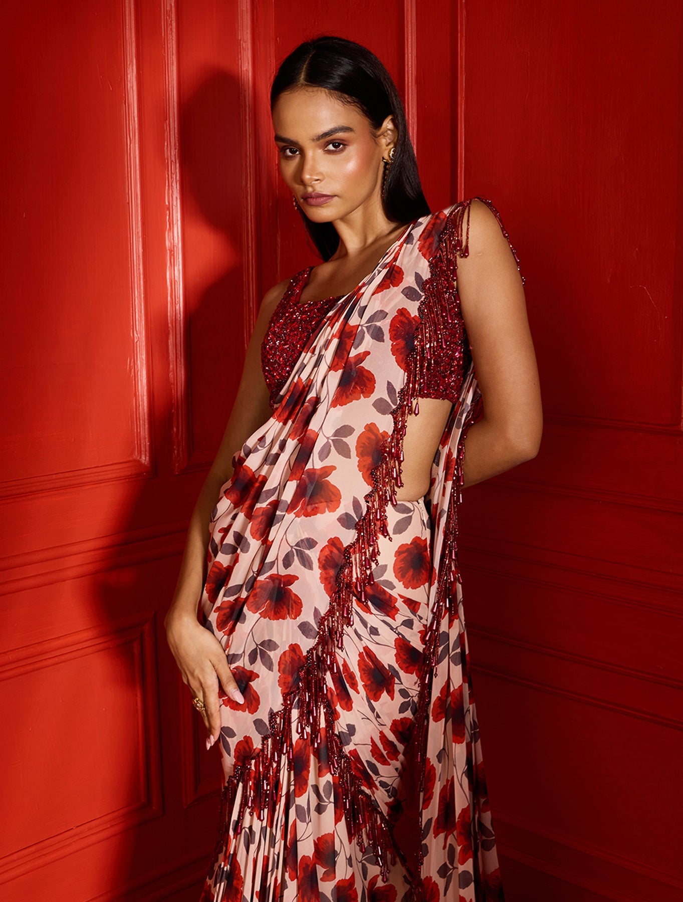 Omaha – georgette saree, bisouNYC