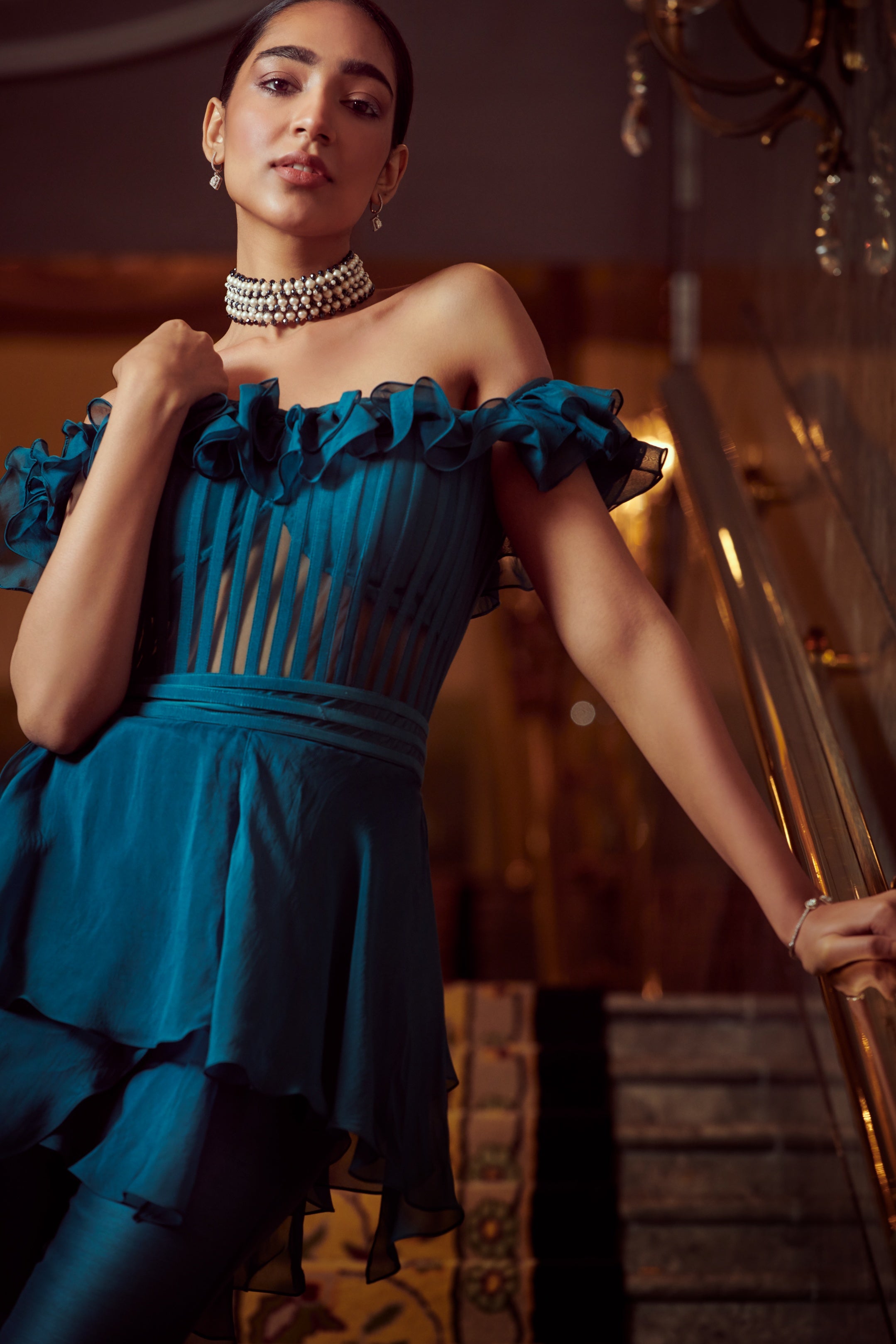 Palak – organza suit, bisouNYC