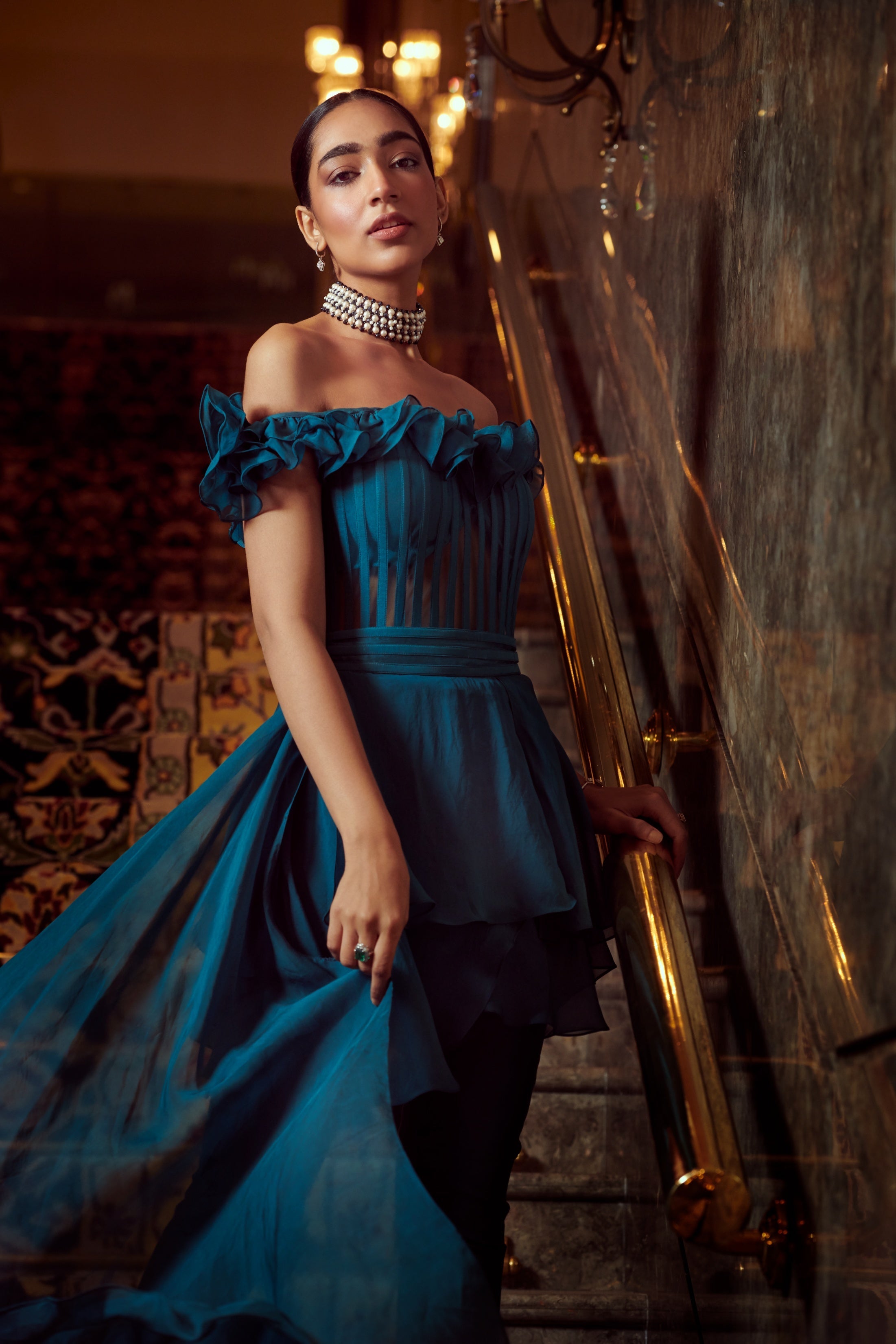 Palak – organza suit, bisouNYC