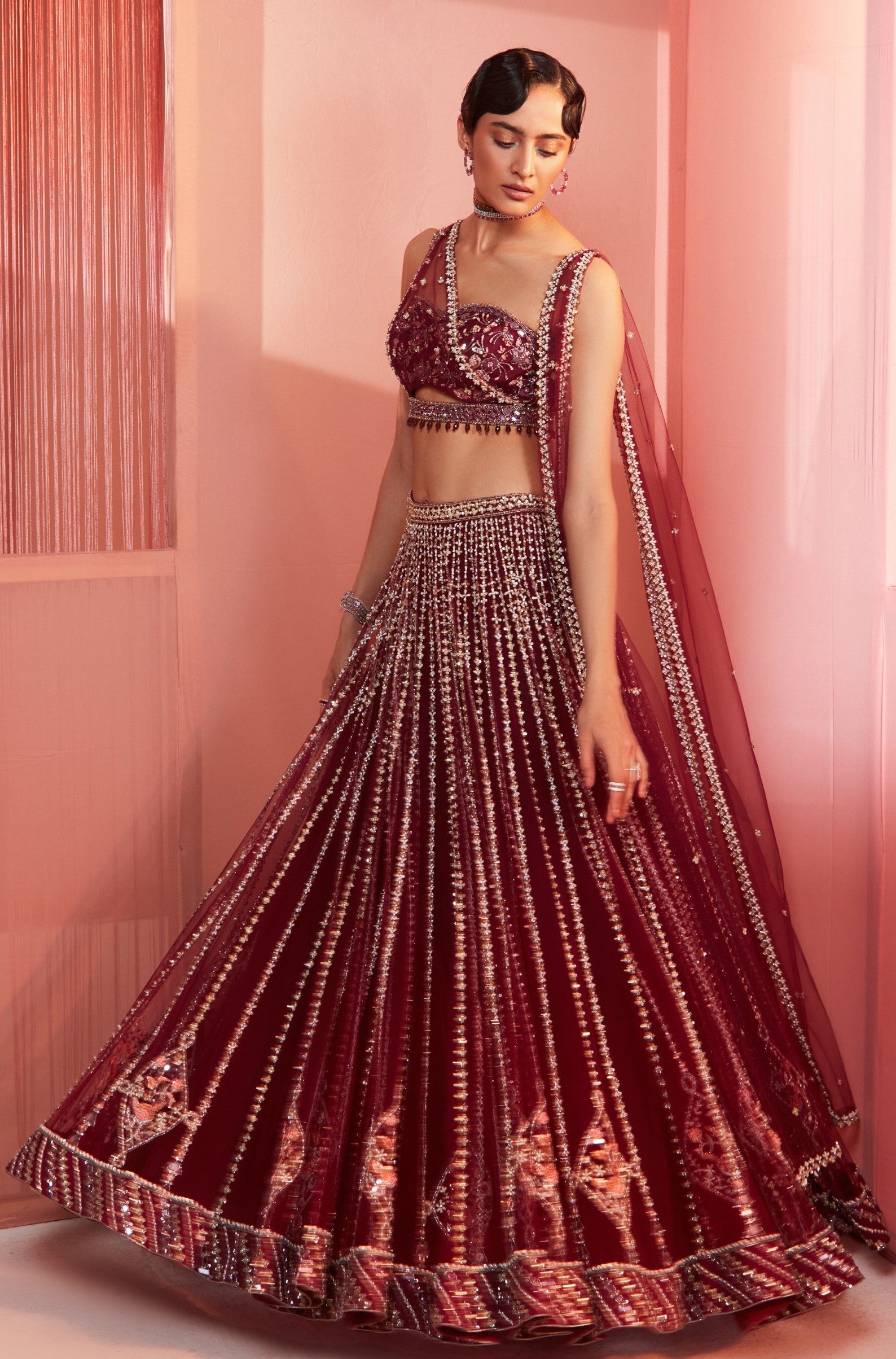 Rehana – georgette lehenga, bisouNYC