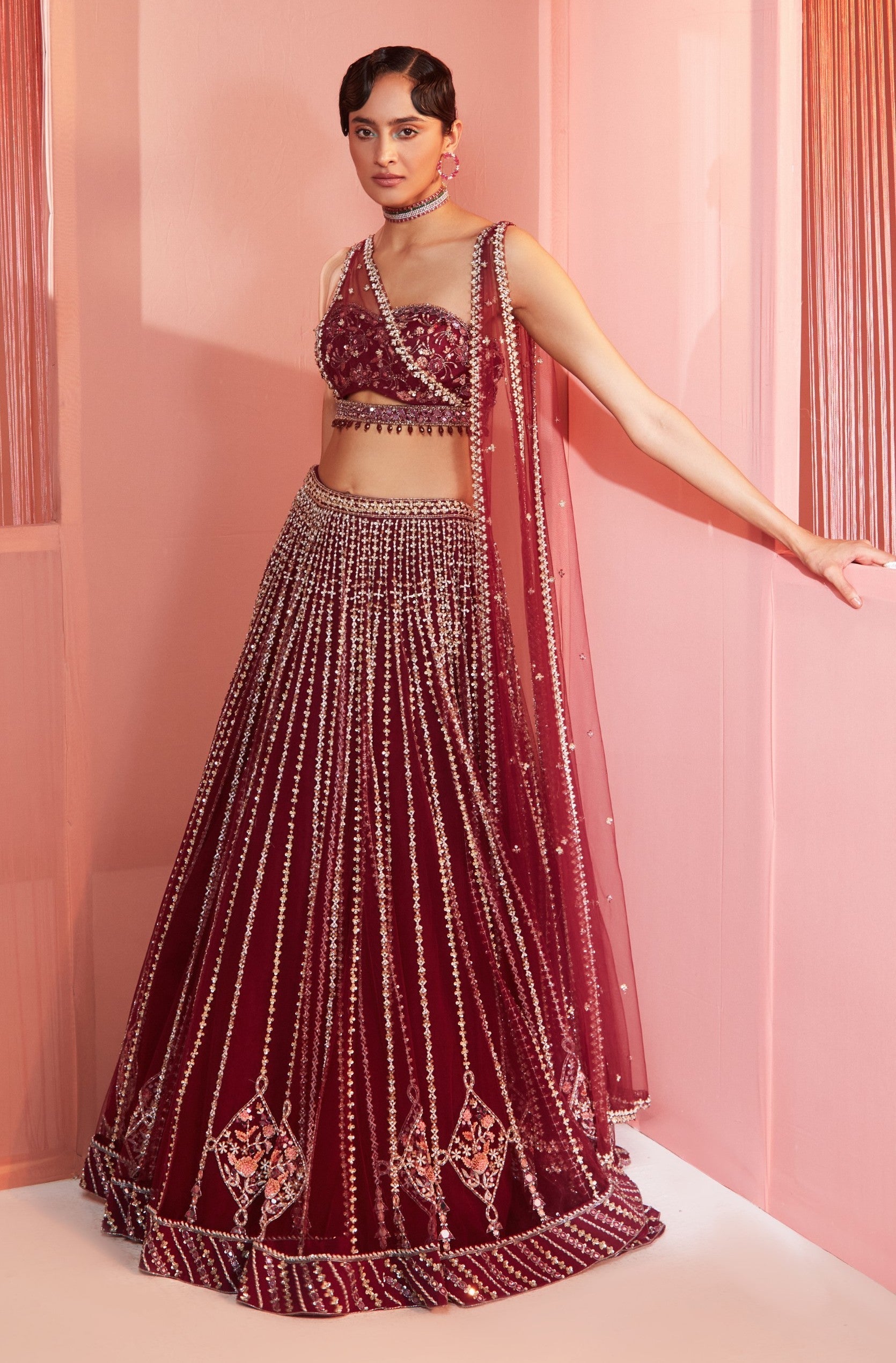 Rehana – georgette lehenga, bisouNYC