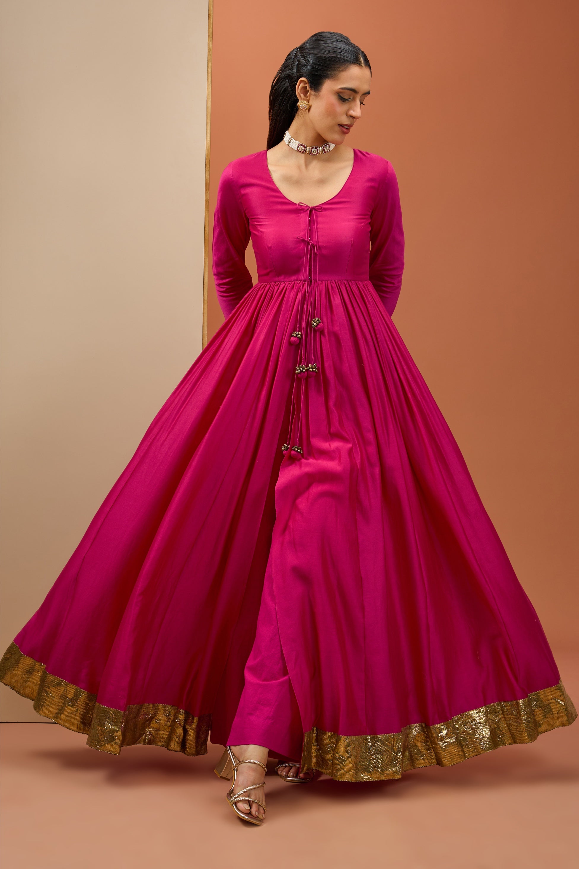 Rekha – pink cotton dress, bisouNYC