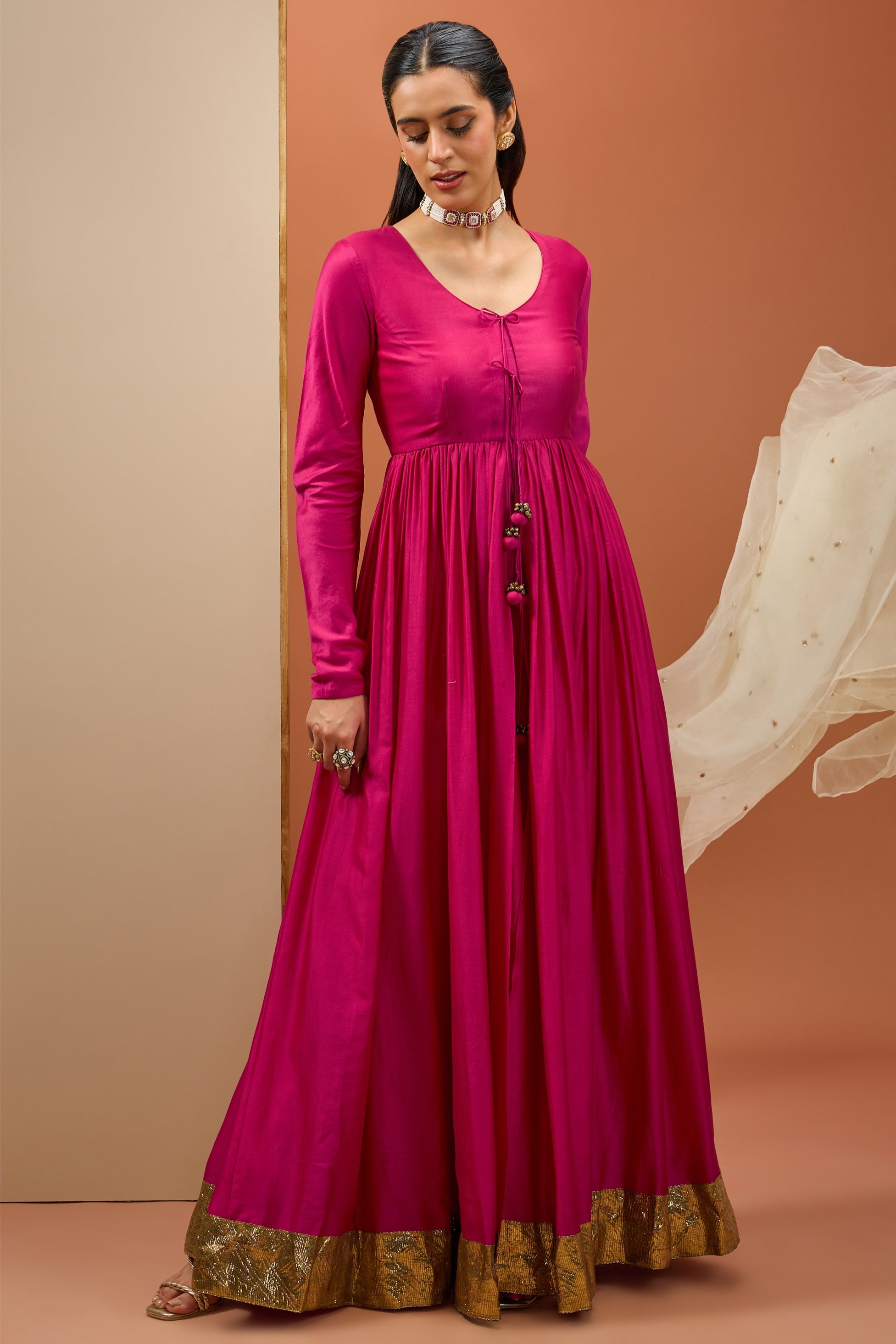 Rekha – pink cotton dress, bisouNYC