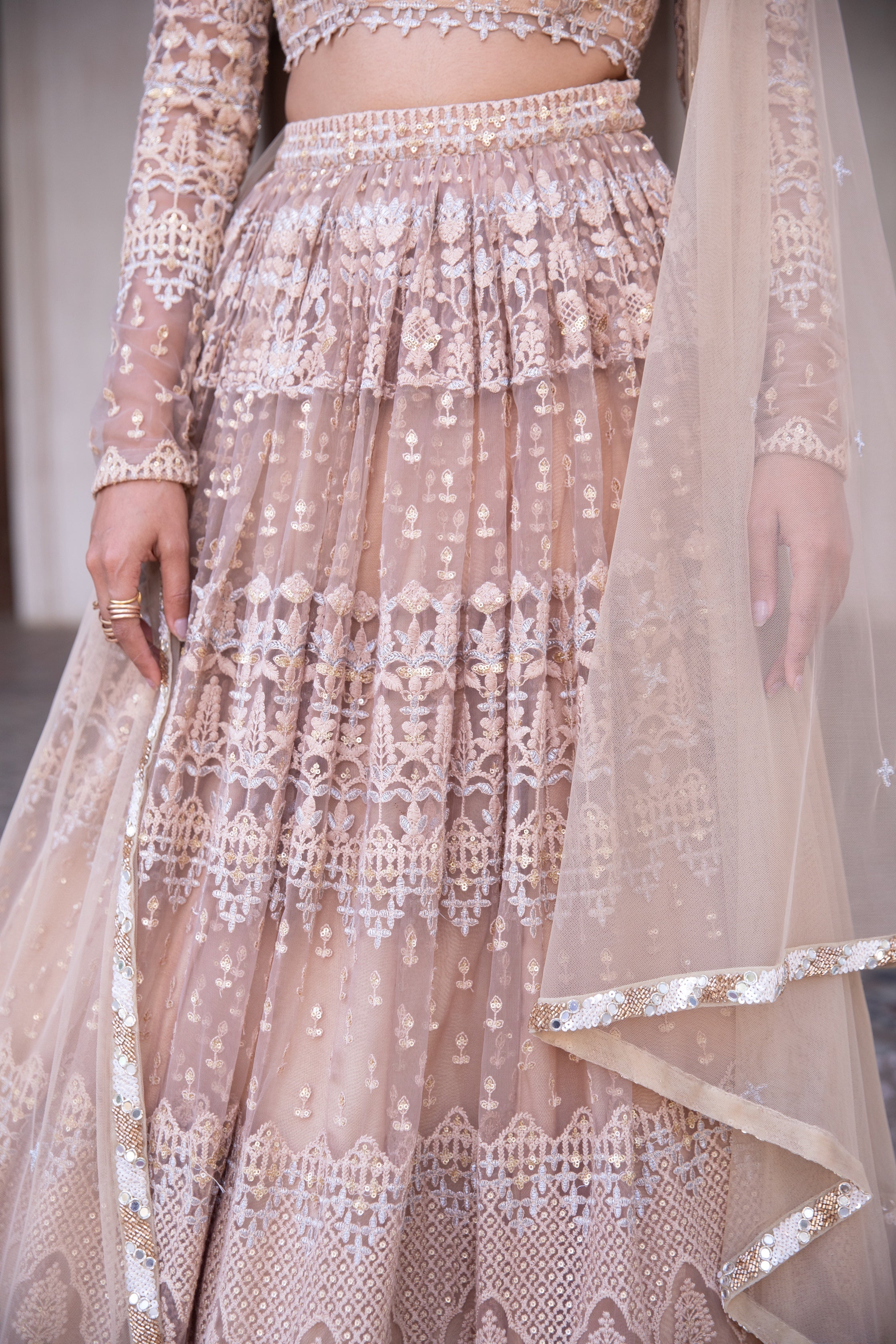Sitara – champagne lehenga, bisouNYC